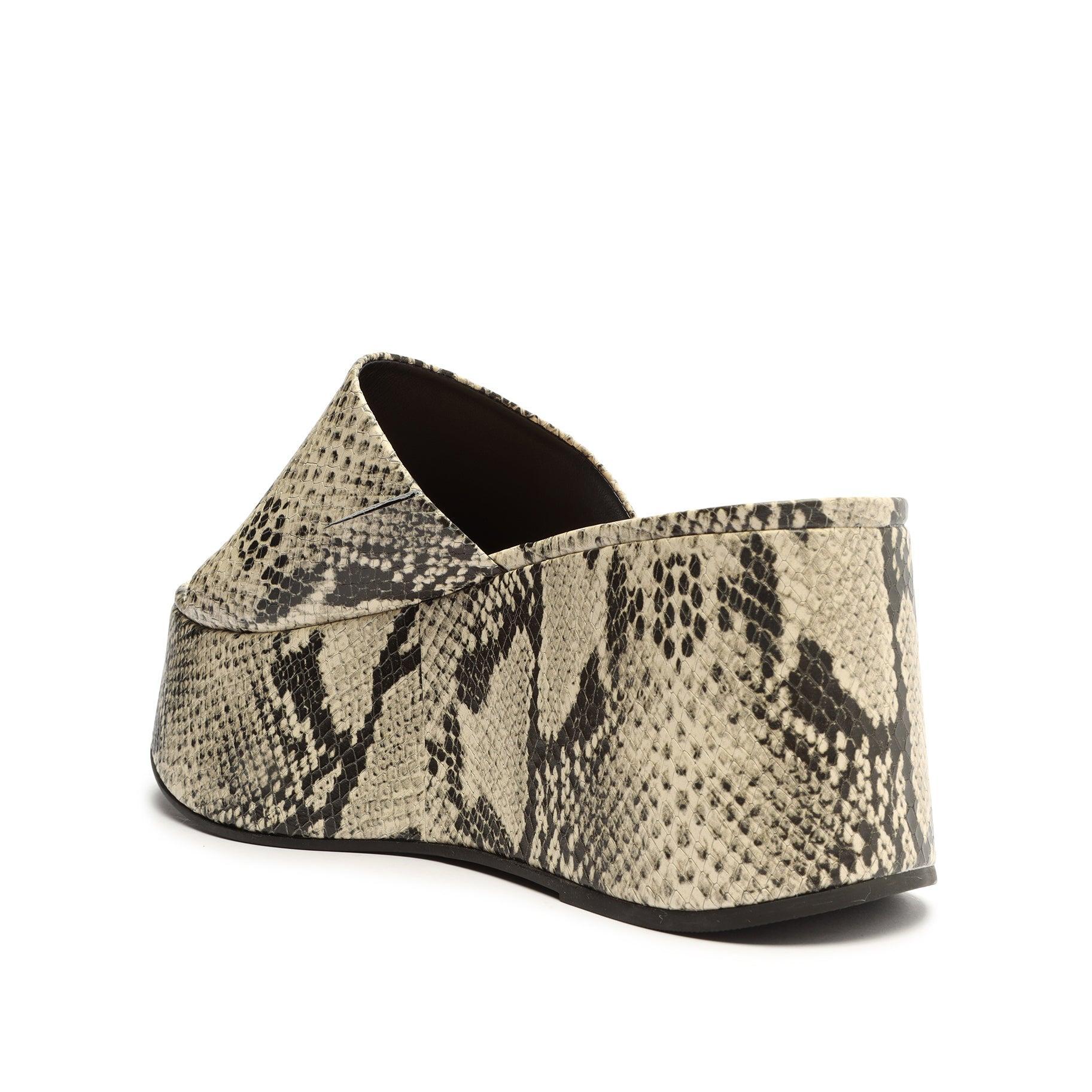Marih Snake-Embossed Leather Sandal Female Product Image
