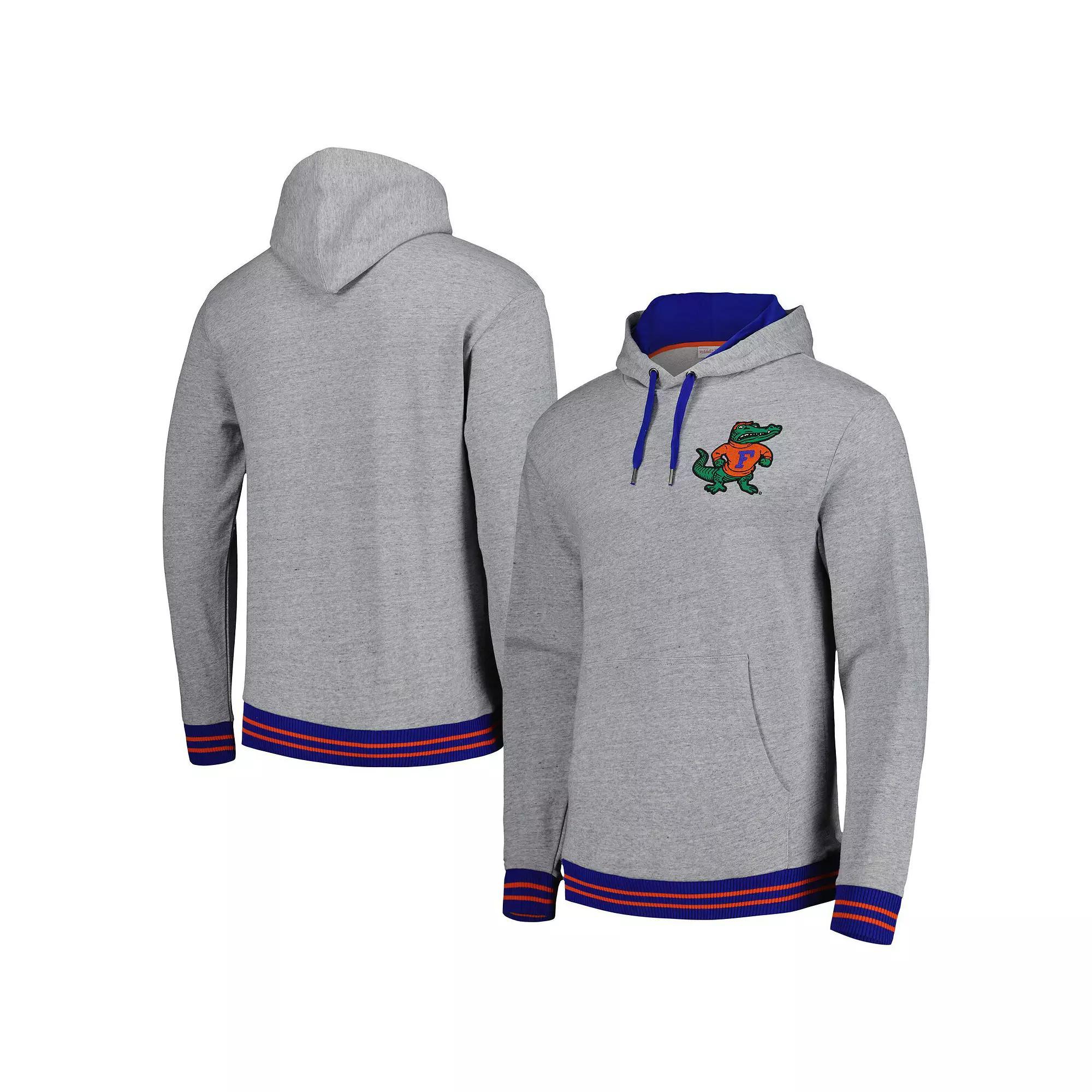 Men's Mitchell & Ness Heather Gray Florida Gators Pullover Hoodie, Size: 2XL, Grey Product Image