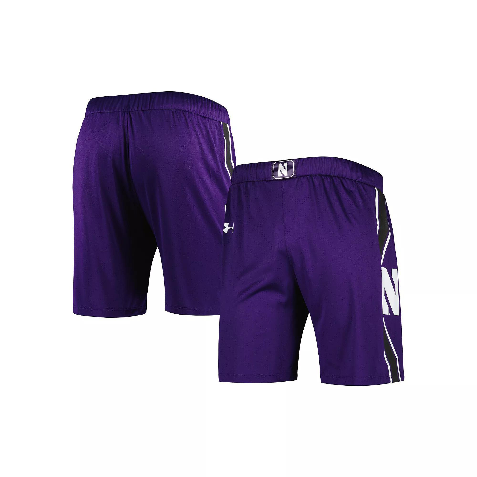 Men's Under Armour Purple Northwestern Wildcats Logo Replica Basketball Shorts, Size: Medium Product Image