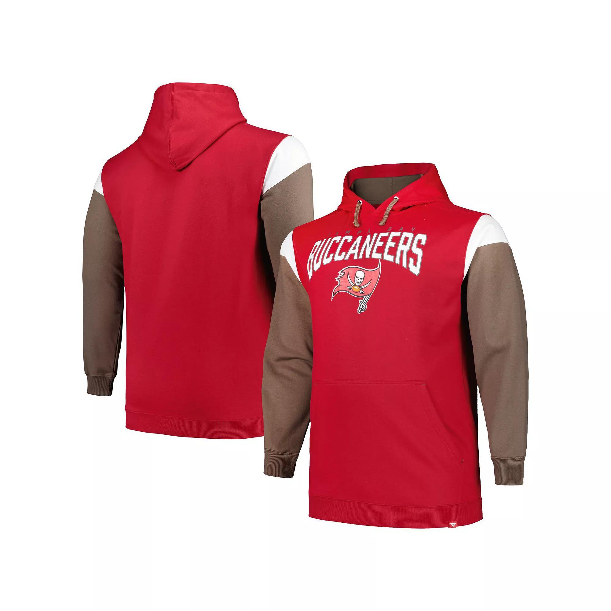 Men's Profile Red Tampa Bay Buccaneers Big & Tall Trench Battle Pullover Hoodie, Size: 4XB Product Image