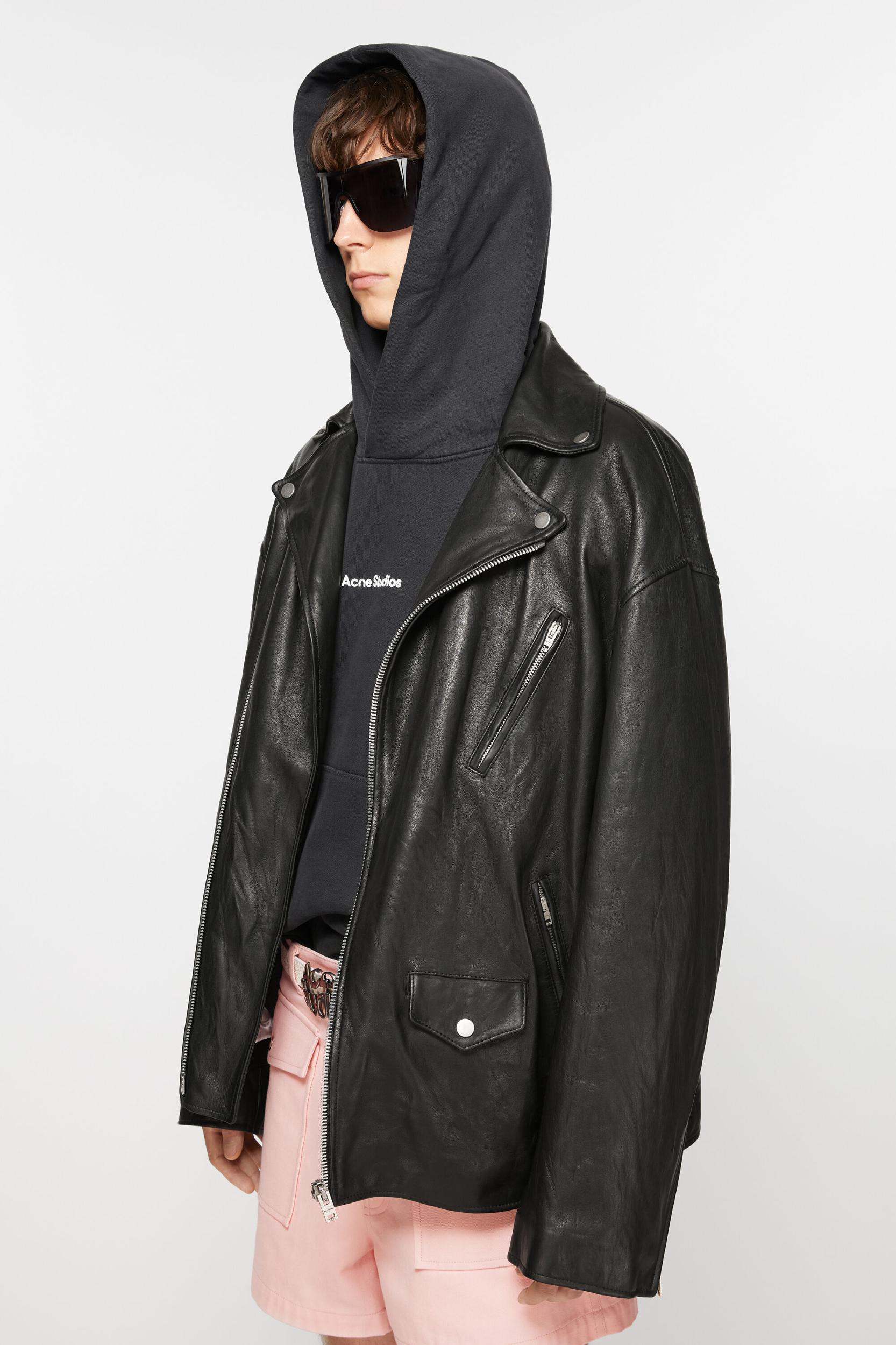 Distressed leather jacket Product Image