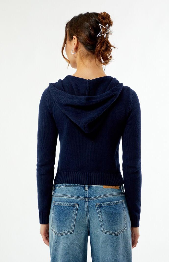 Skylar Zip Up Knit Hoodie Product Image