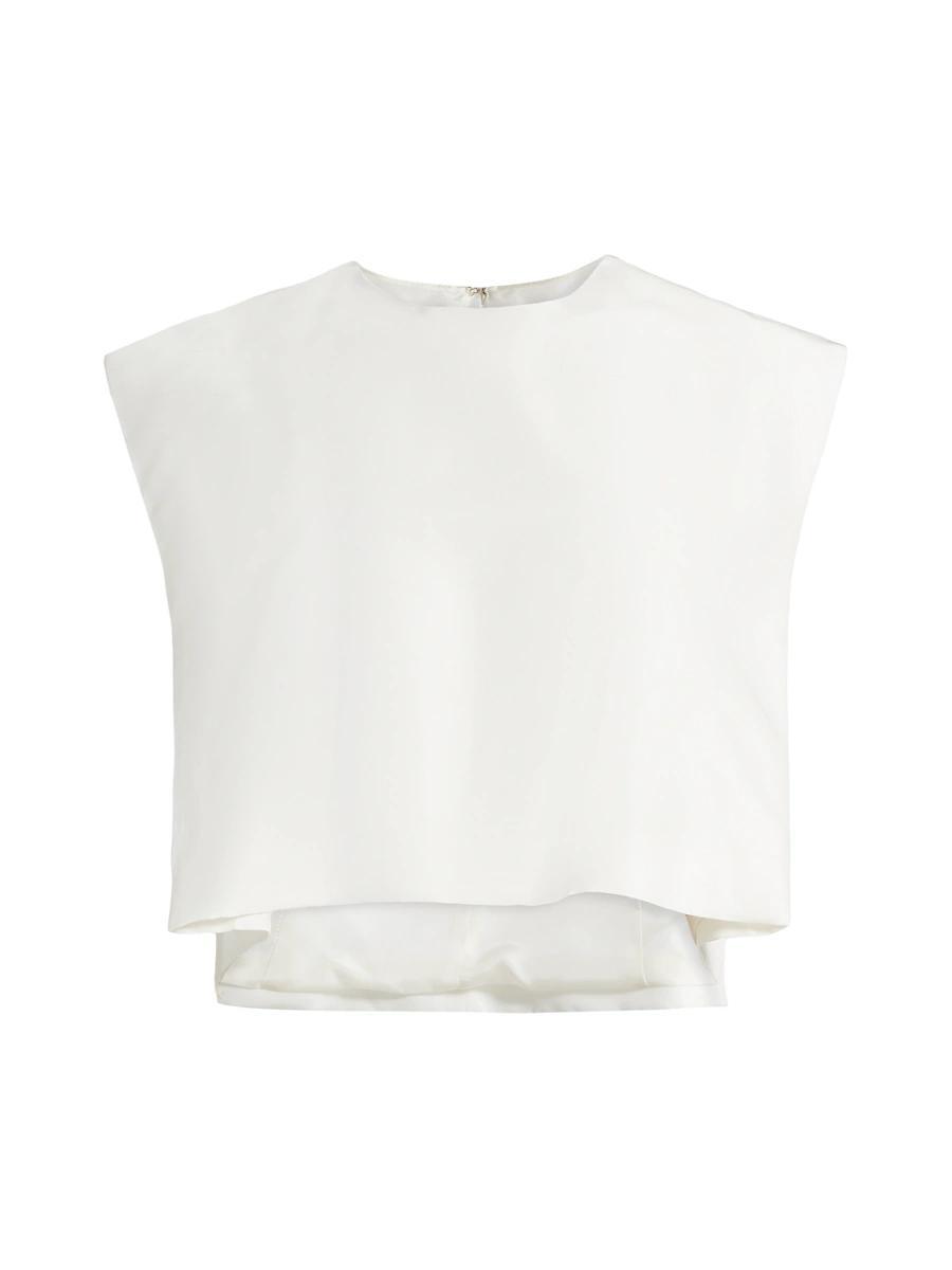 Womens Milagros Silk SleevelessCropTop Product Image