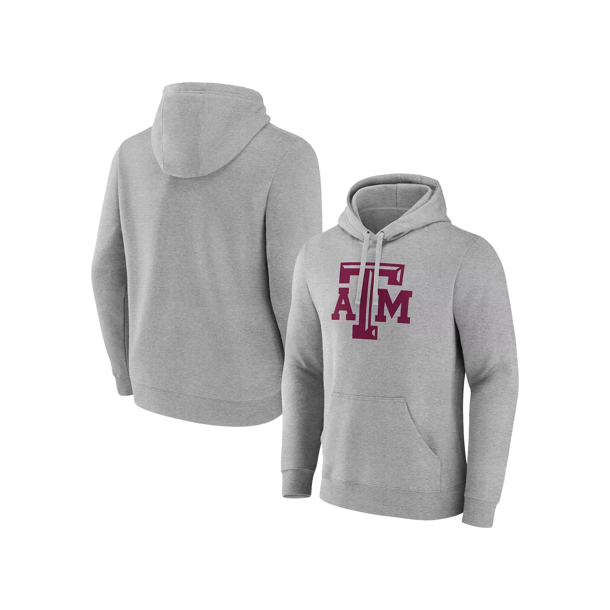 Men's Fanatics  Gray Texas A&M Aggies Primary Logo Pullover Hoodie, Size: XL, Grey Product Image