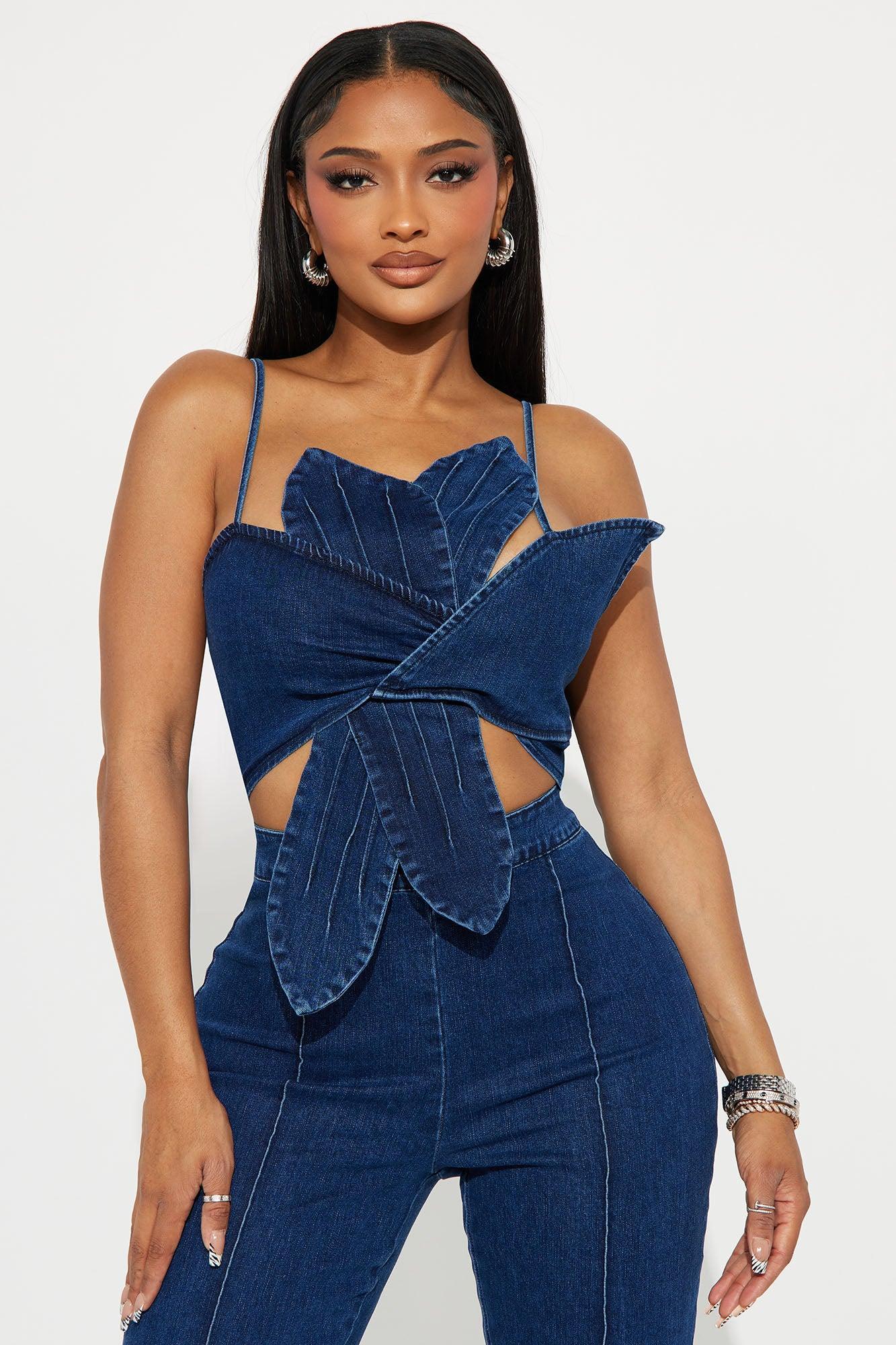 Daisy Dreams Denim Jumpsuit - Denim Product Image