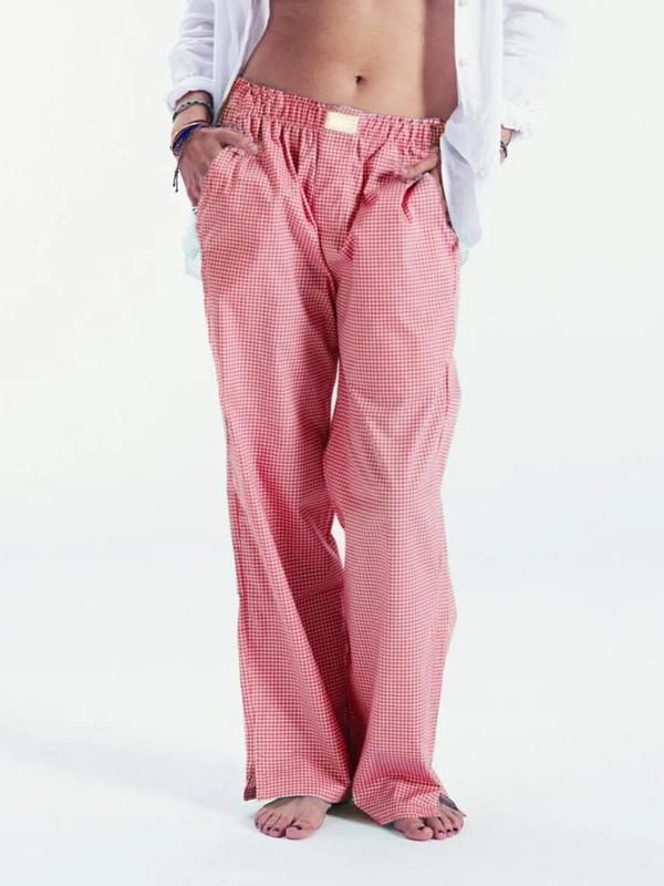 Striped Print Wide Leg Pants Product Image