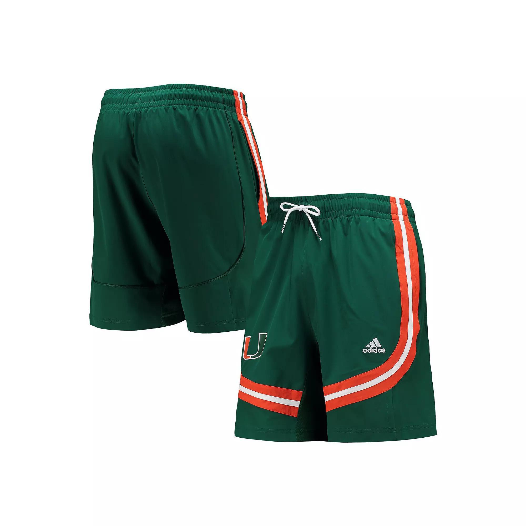 Men's adidas Green Miami Hurricanes Swingman Basketball AEROREADY Shorts, Size: Large Product Image