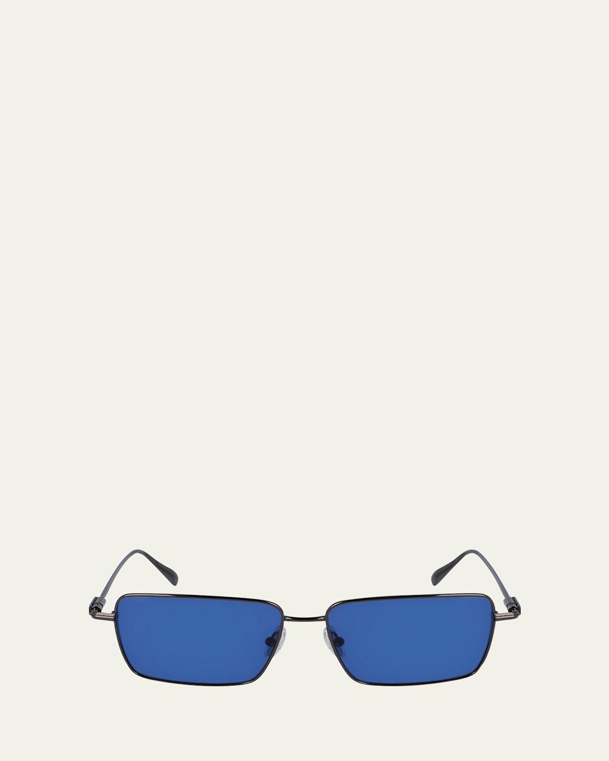 Mens Gancini Evolution Metal Rectangle Sunglasses Product Image