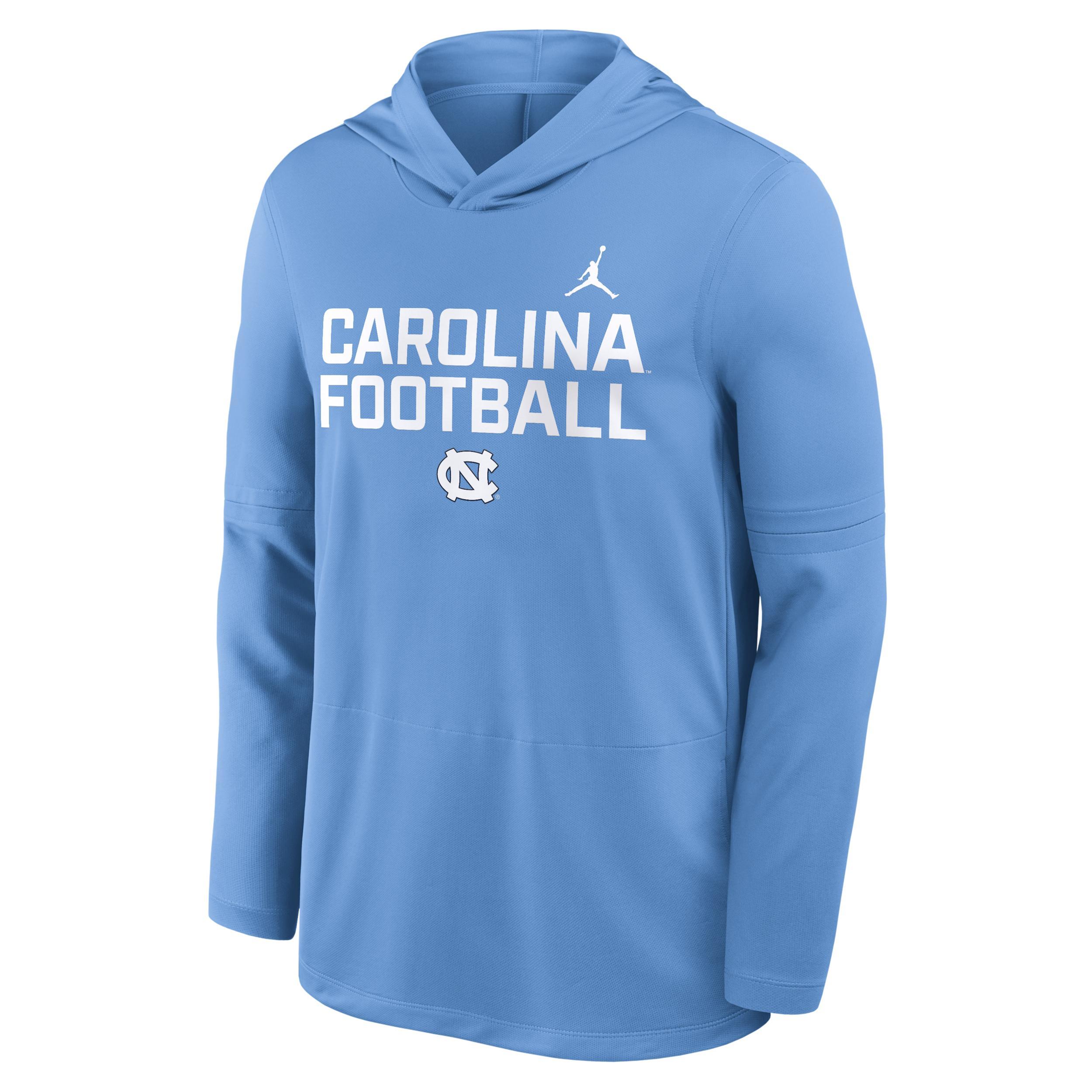 Men's North Carolina Sideline Jordan Brand Dri-FIT College Long-Sleeve Hooded Top Product Image