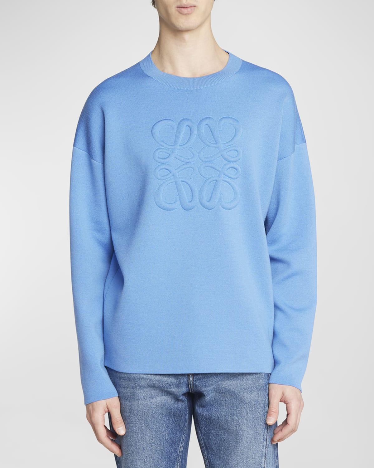 Mens Debossed Anagram Wool Sweater Product Image