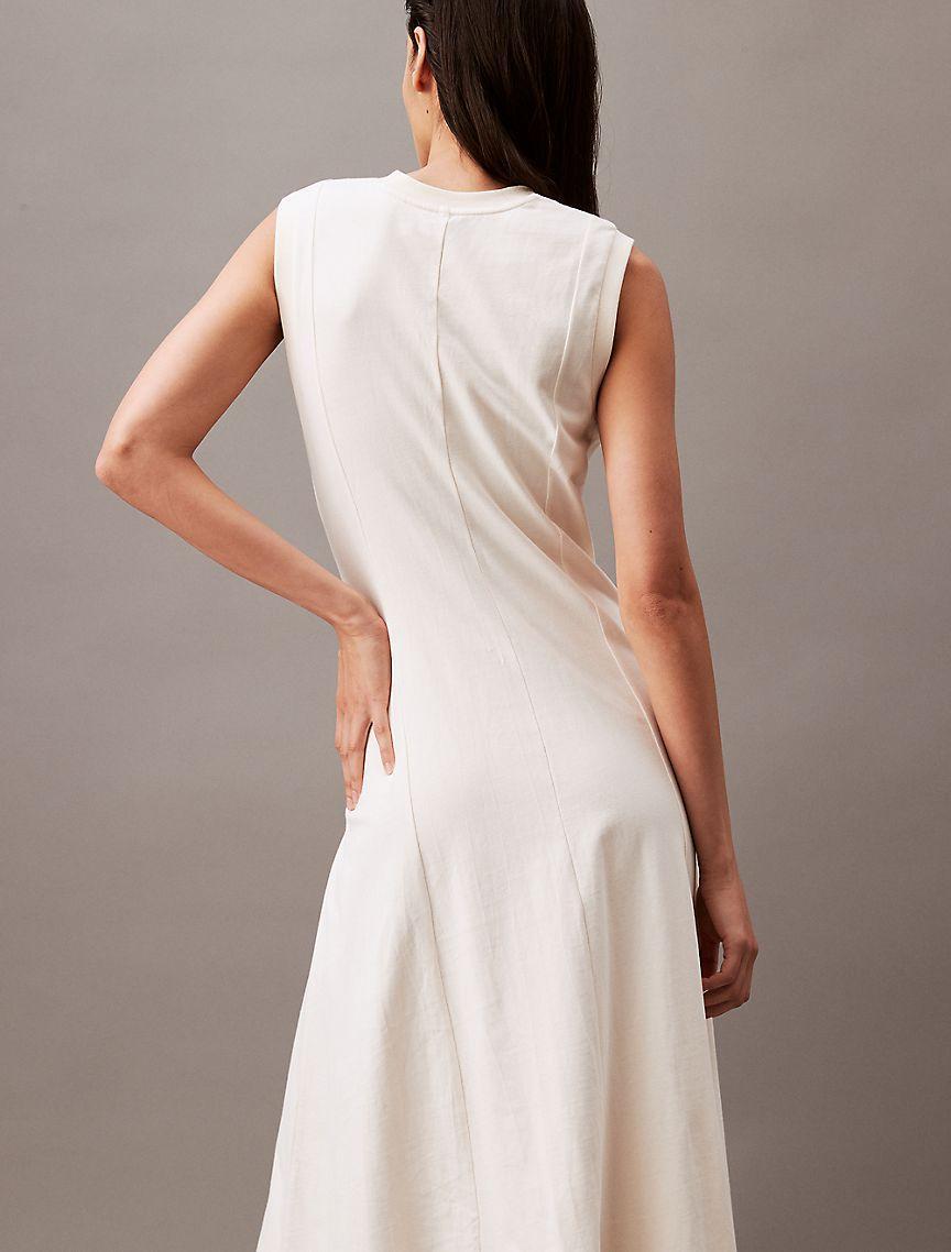 Cotton Jersey A-Line Midi Dress Product Image