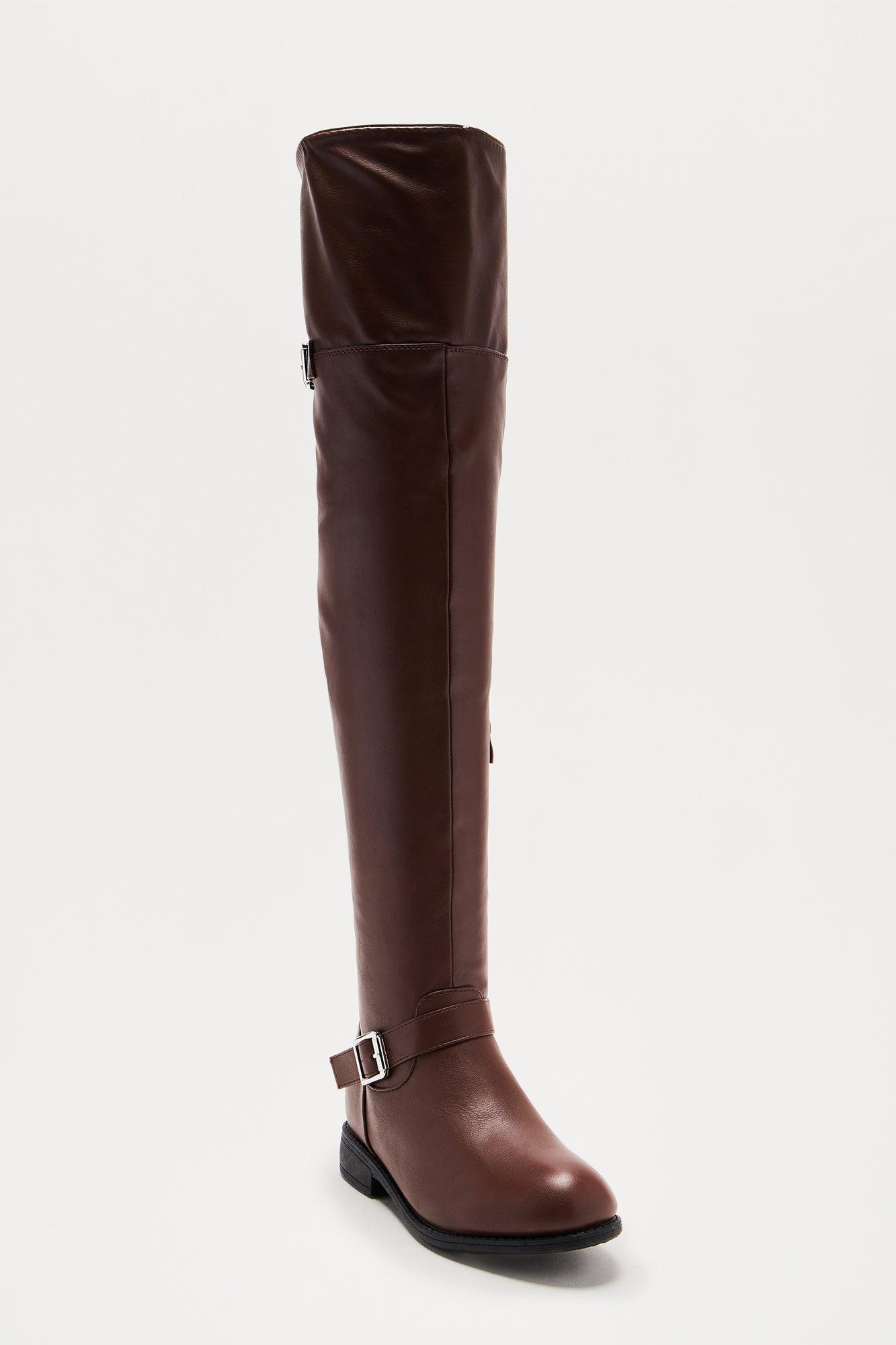 Sable Buckle Boots - Brown Product Image