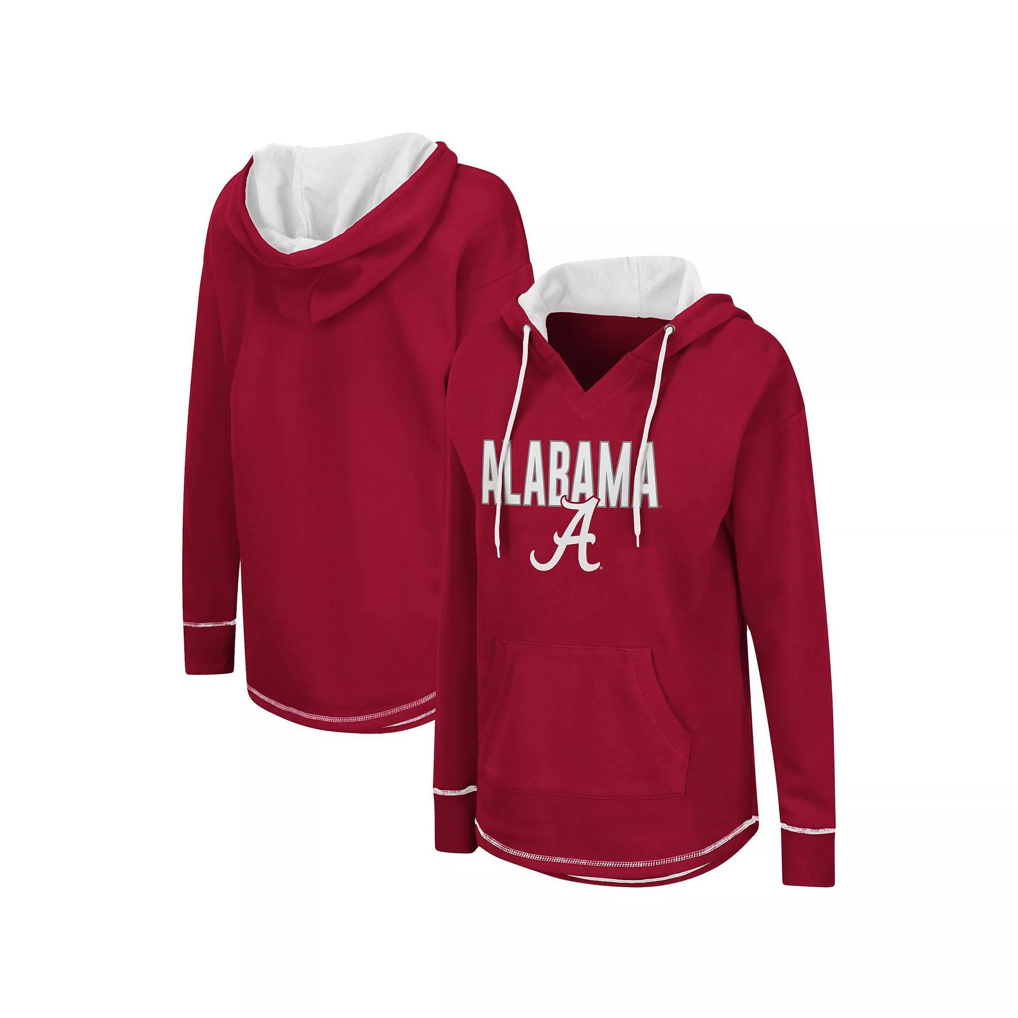 Womens Colosseum Crimson Alabama Crimson Tide Tunic Pullover Hoodie Product Image