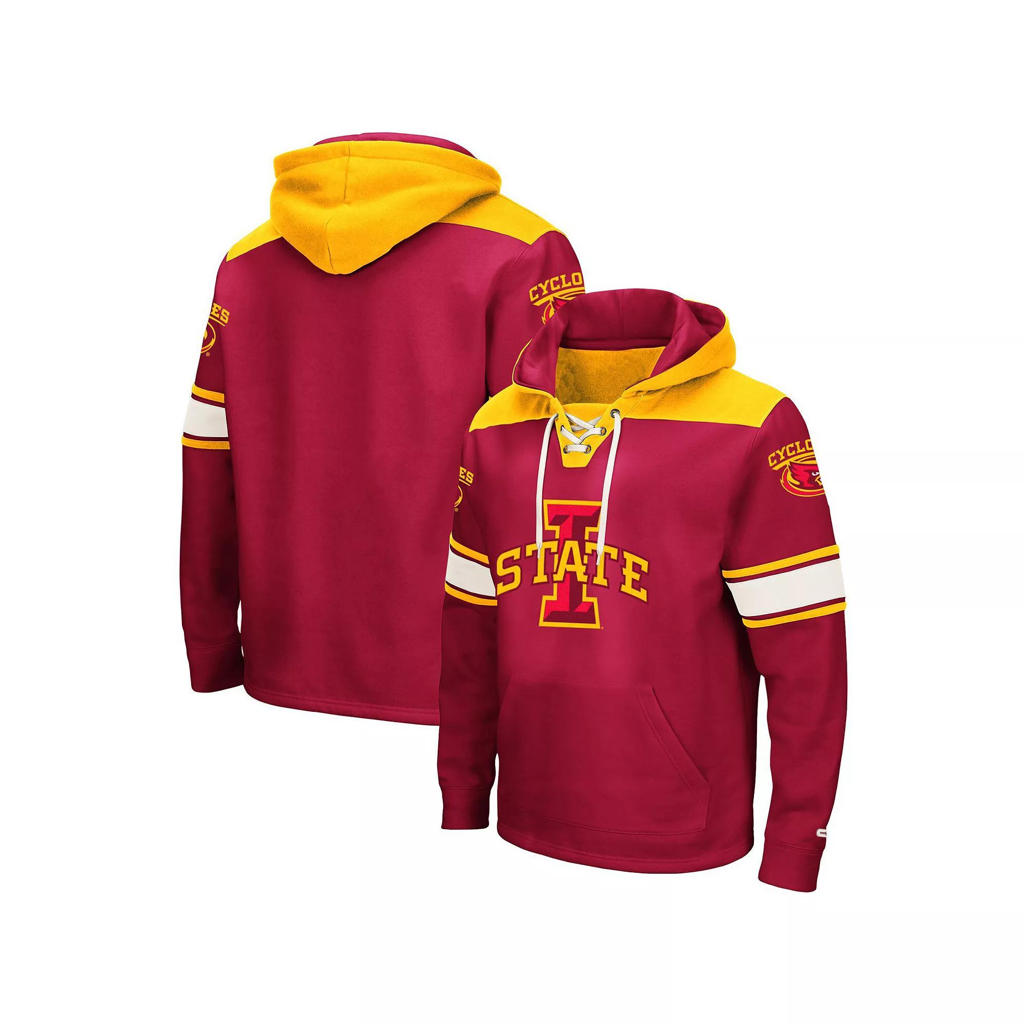 Men's Colosseum Cardinal Iowa State Cyclones 2.0 Lace-Up Pullover Hoodie, Size: Large, Red Product Image