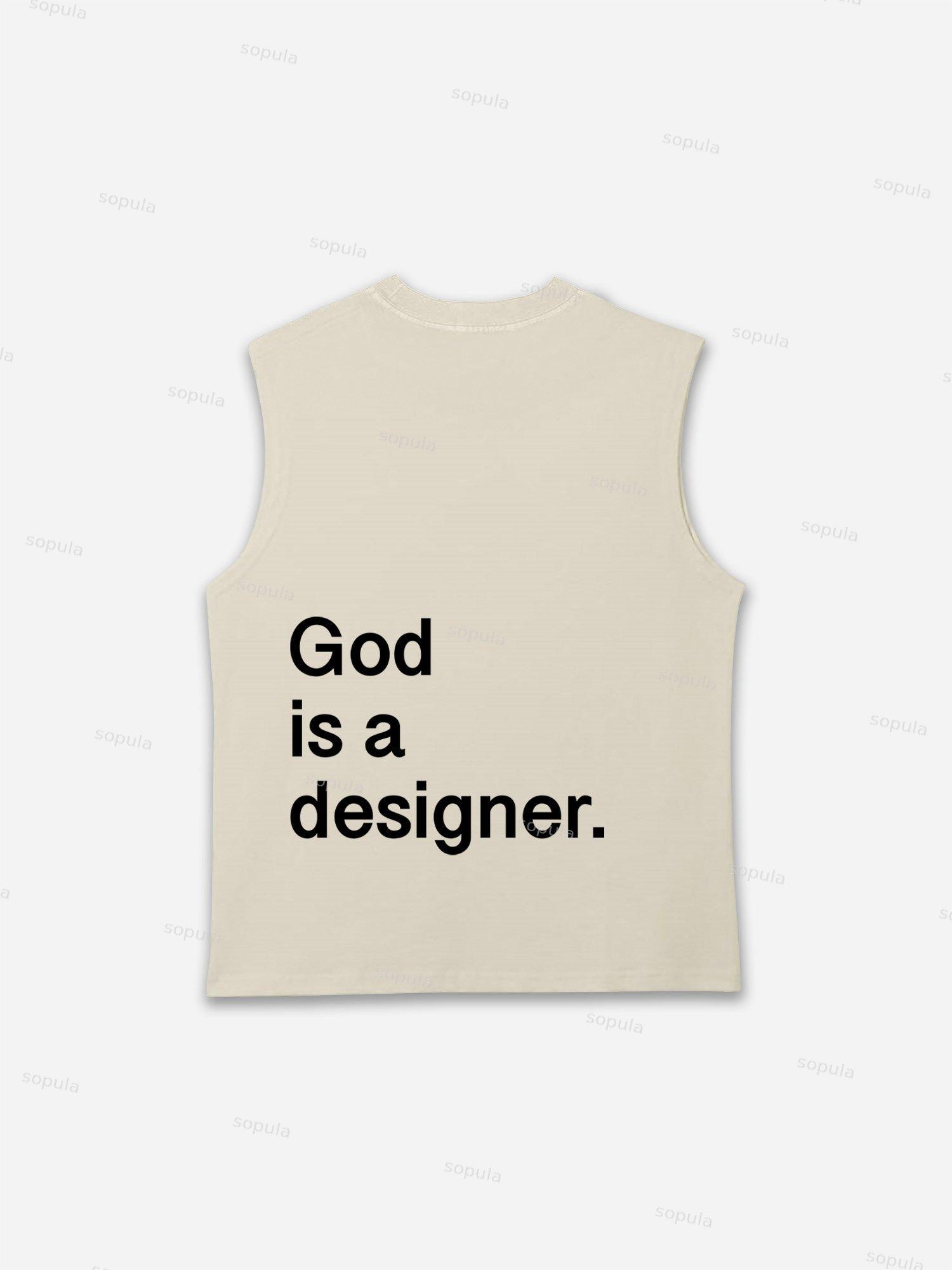 God Is A Designer Graphic Tank Top Product Image
