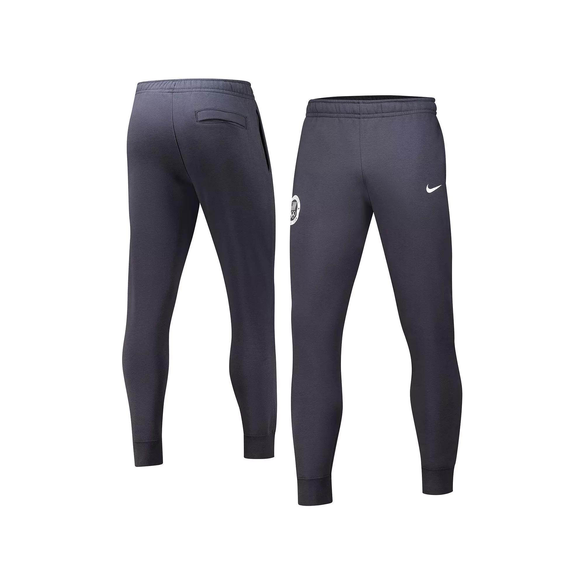 Men's Nike Anthracite Team USA Club Fleece Pants, Size: Large, Usa Grey Product Image