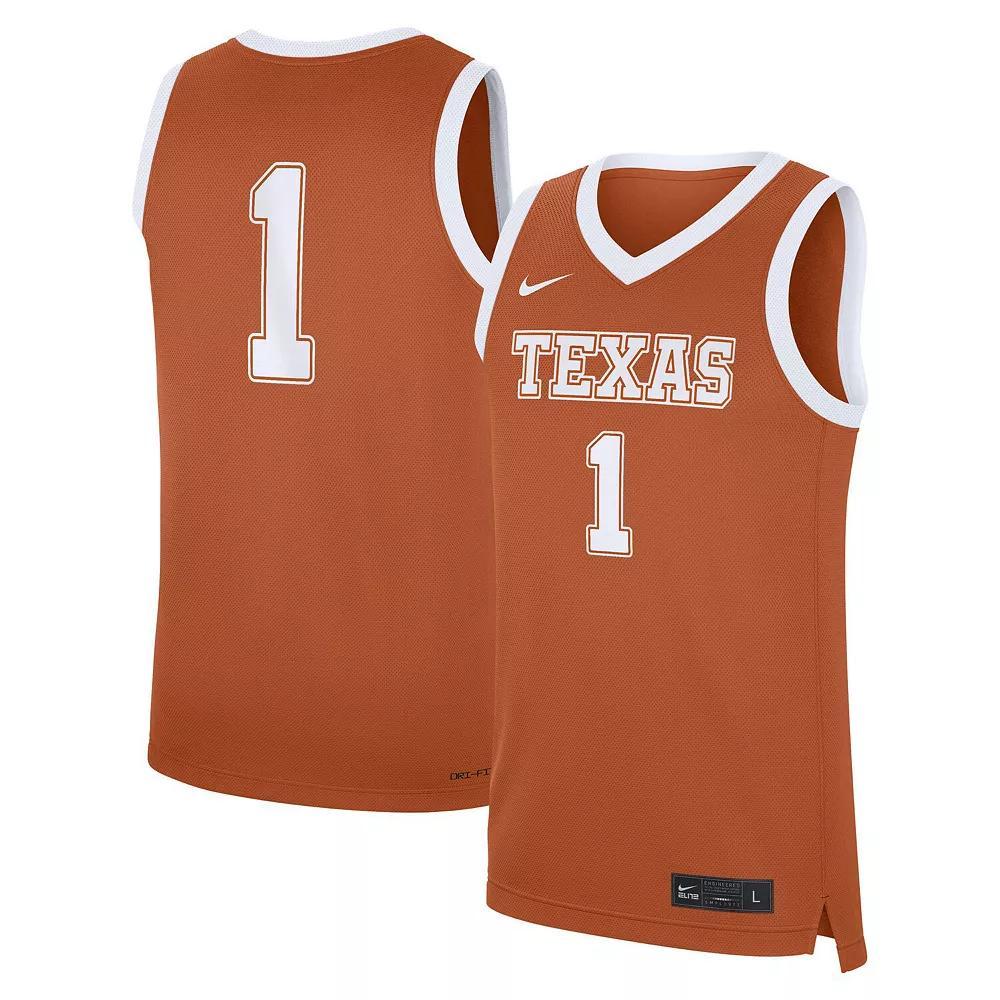 Men's Nike #1 Texas Orange��Texas Longhorns Road Replica Jersey, Size: Medium, Team Product Image