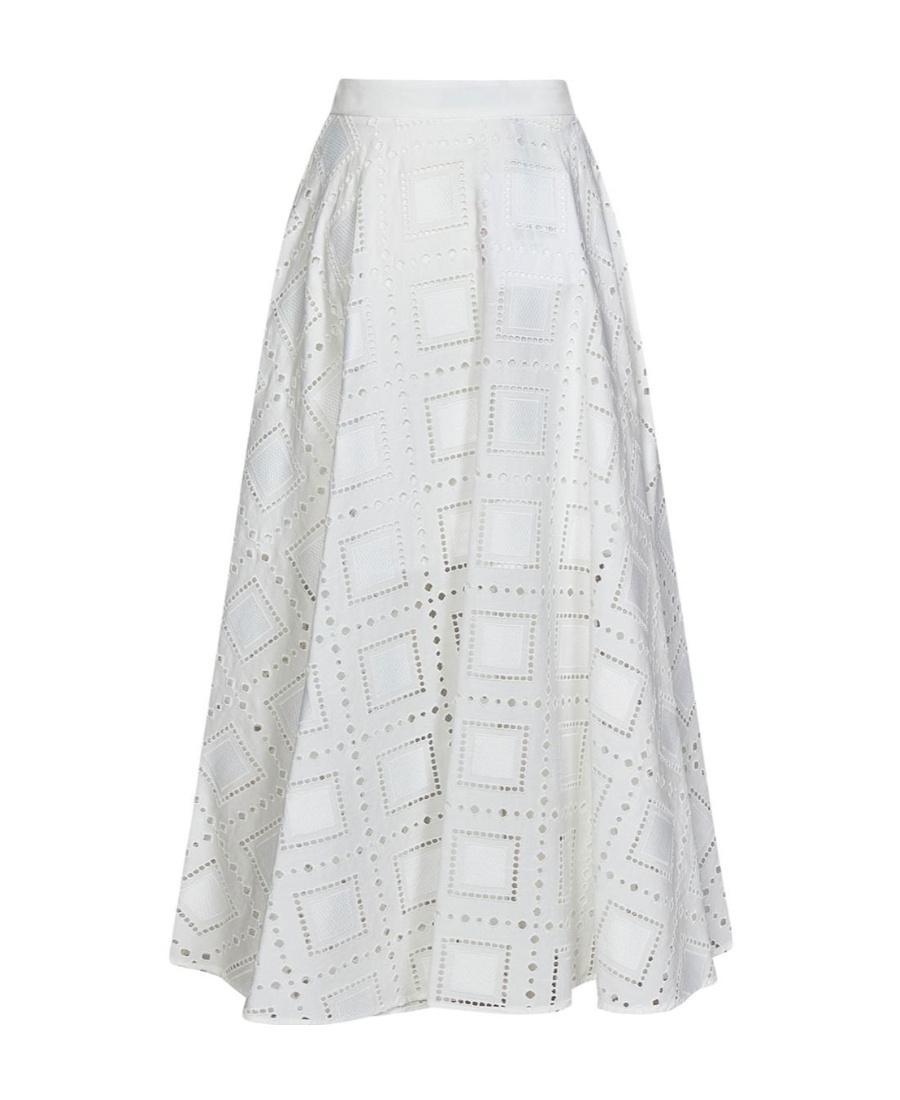 MSGM High Waist Skirt In White Product Image