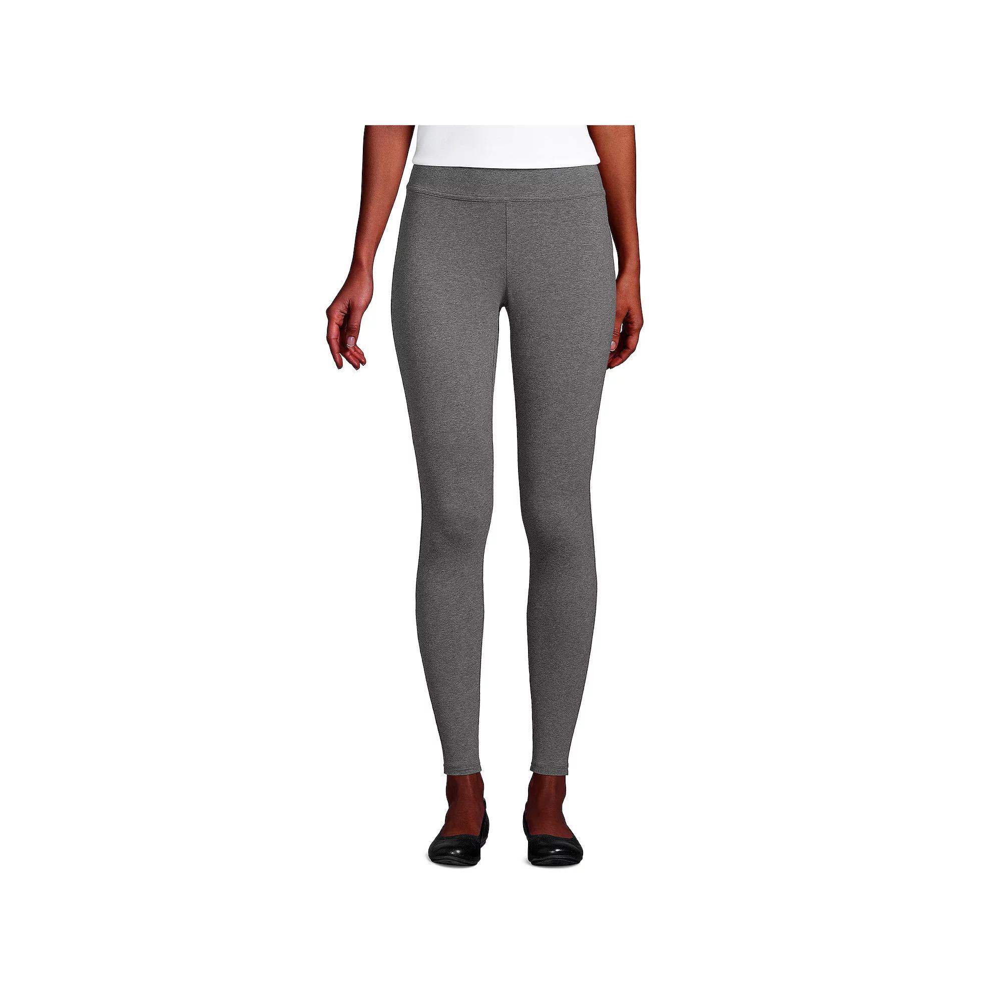 Women's Lands' End Starfish Knit Leggings, Size: Medium Tall, Grey Heather Product Image