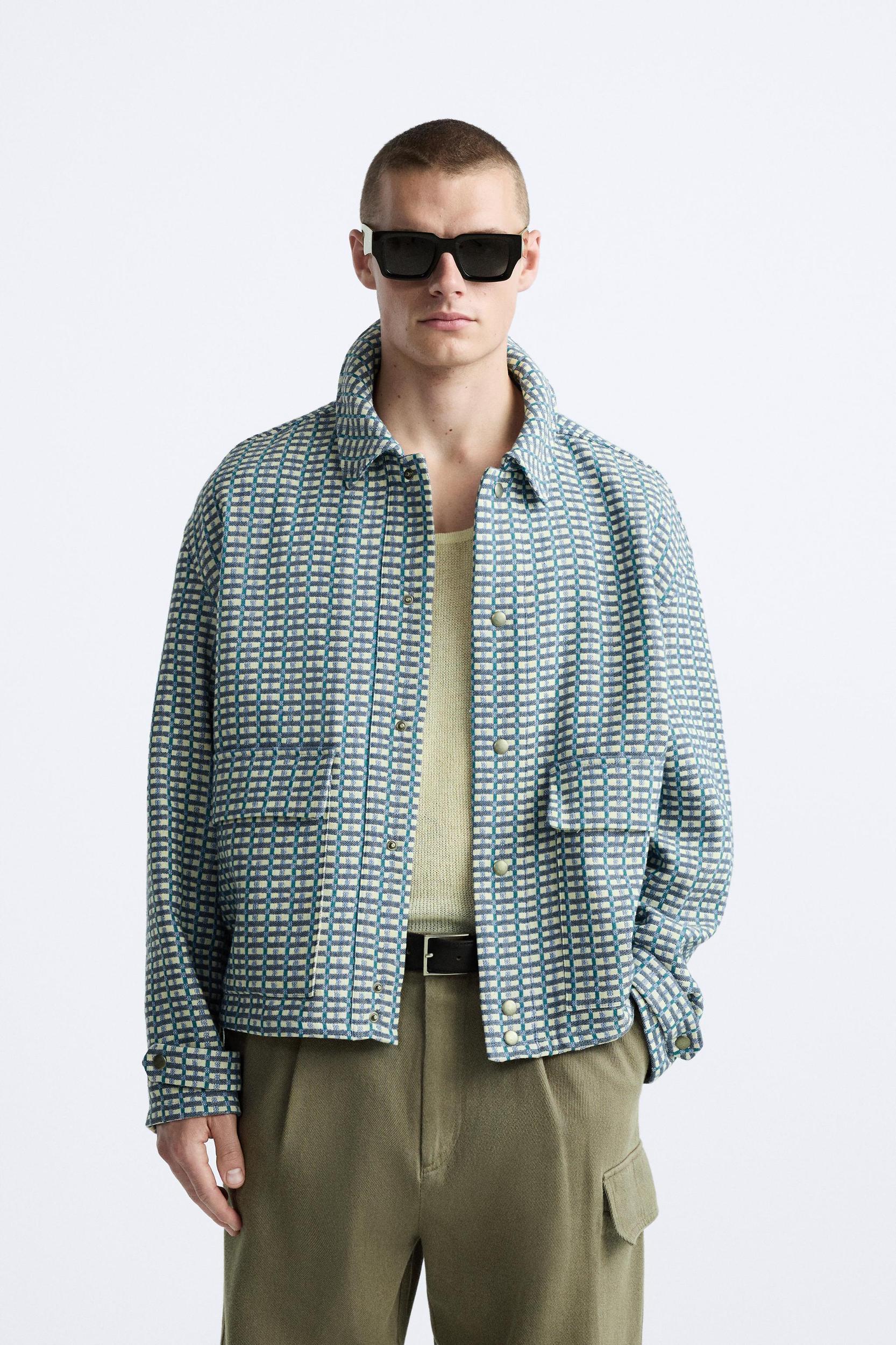 PLAID JACQUARD JACKET Product Image