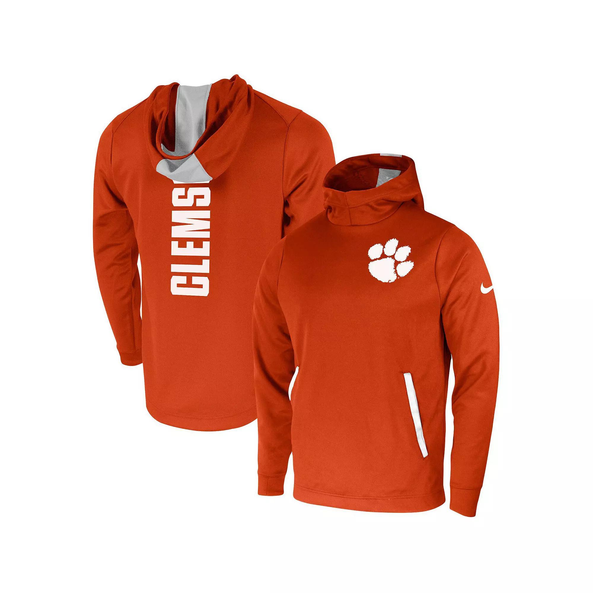 Men's Nike Orange Clemson Tigers 2-Hit Performance Pullover Hoodie, Size: Medium Product Image
