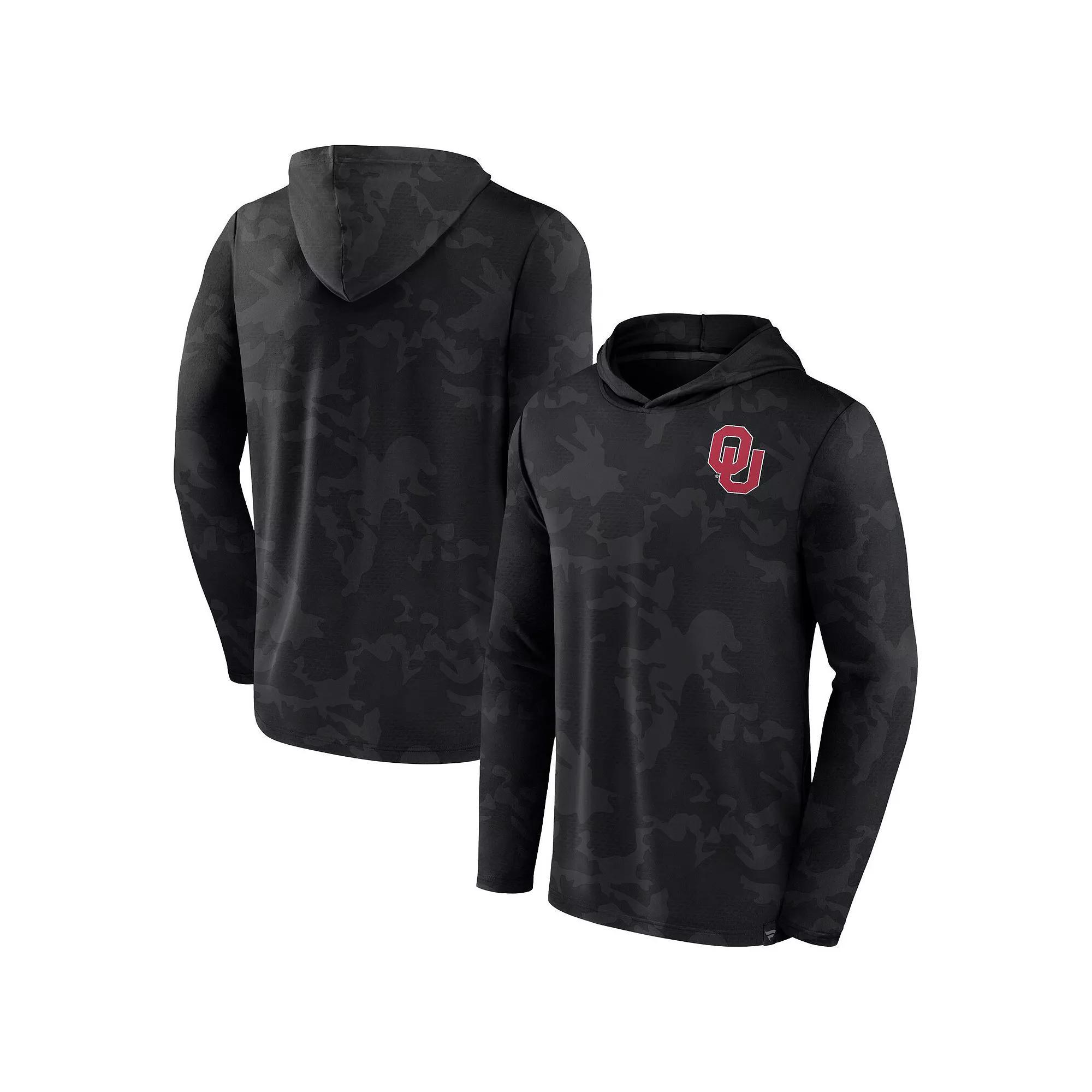 Men's Fanatics Branded  Black Oklahoma Sooners Camo Hoodie Long Sleeve T-Shirt, Size: 2XL Product Image