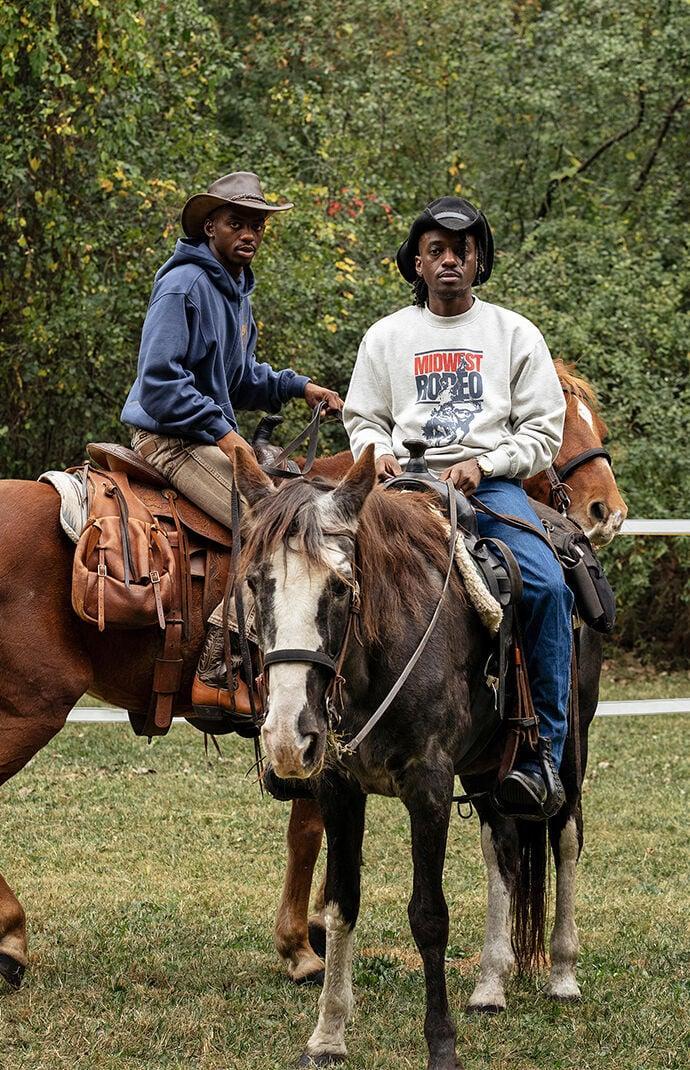 Midwest Kids Men's Rodeo Crew Neck Sweatshirt Product Image