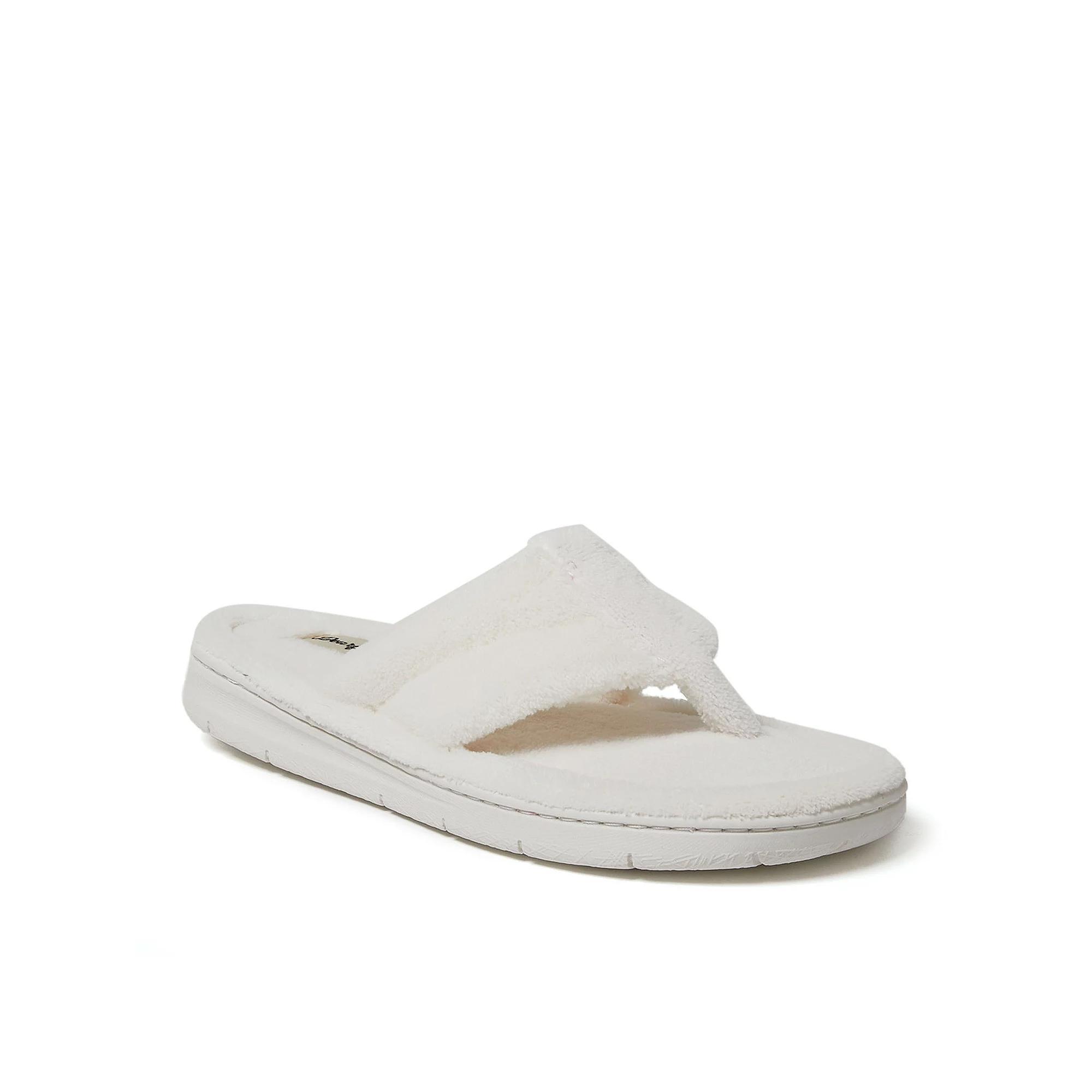 Women's Dearfoams Wrenley Terry Thong Slippers, Size: XL, Muslin Product Image