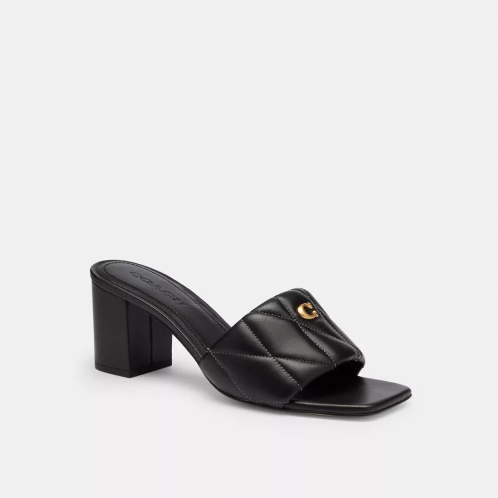 Holly Block Heel Sandal With Quilting Product Image