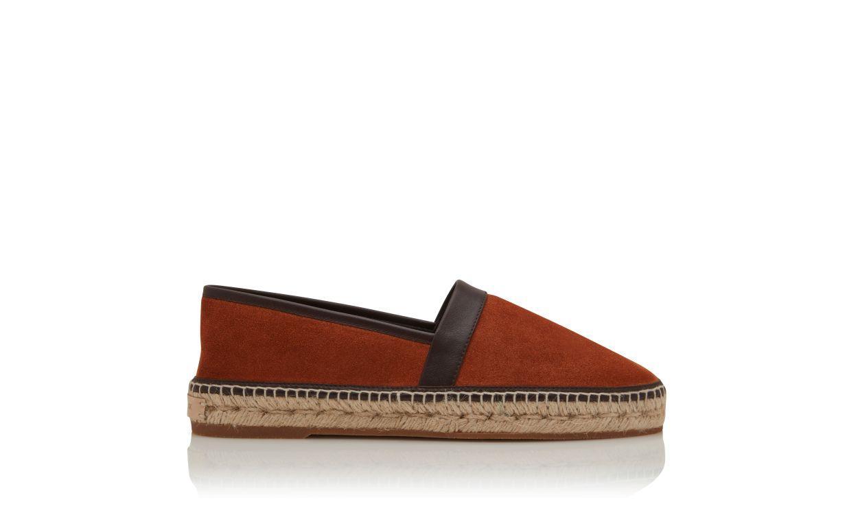 NERANO Orange Calf Suede Espadrilles Product Image