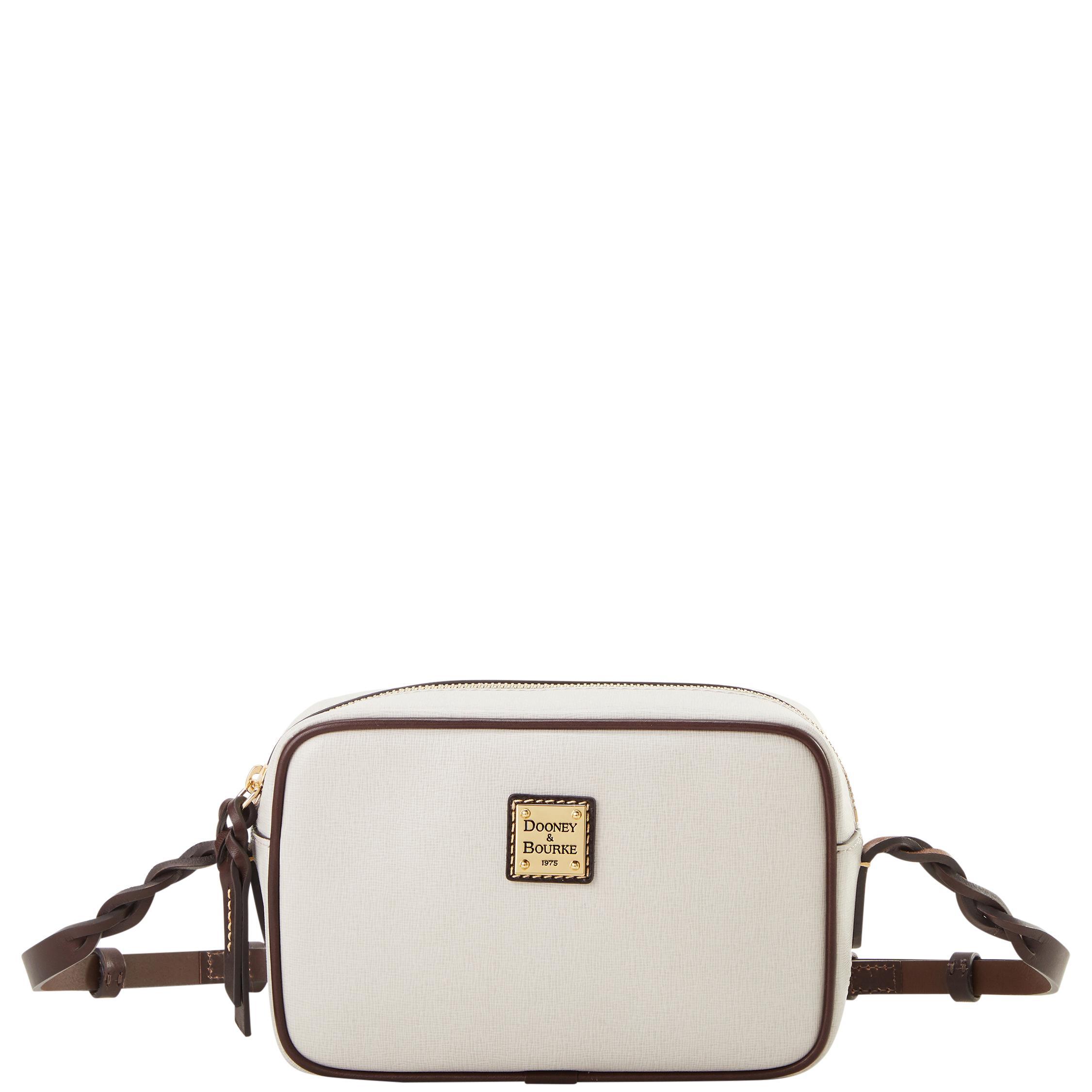 Dooney & Bourke Womens Saffiano Loni Crossbody Leather Shoulder Bag in Ecru Product Image