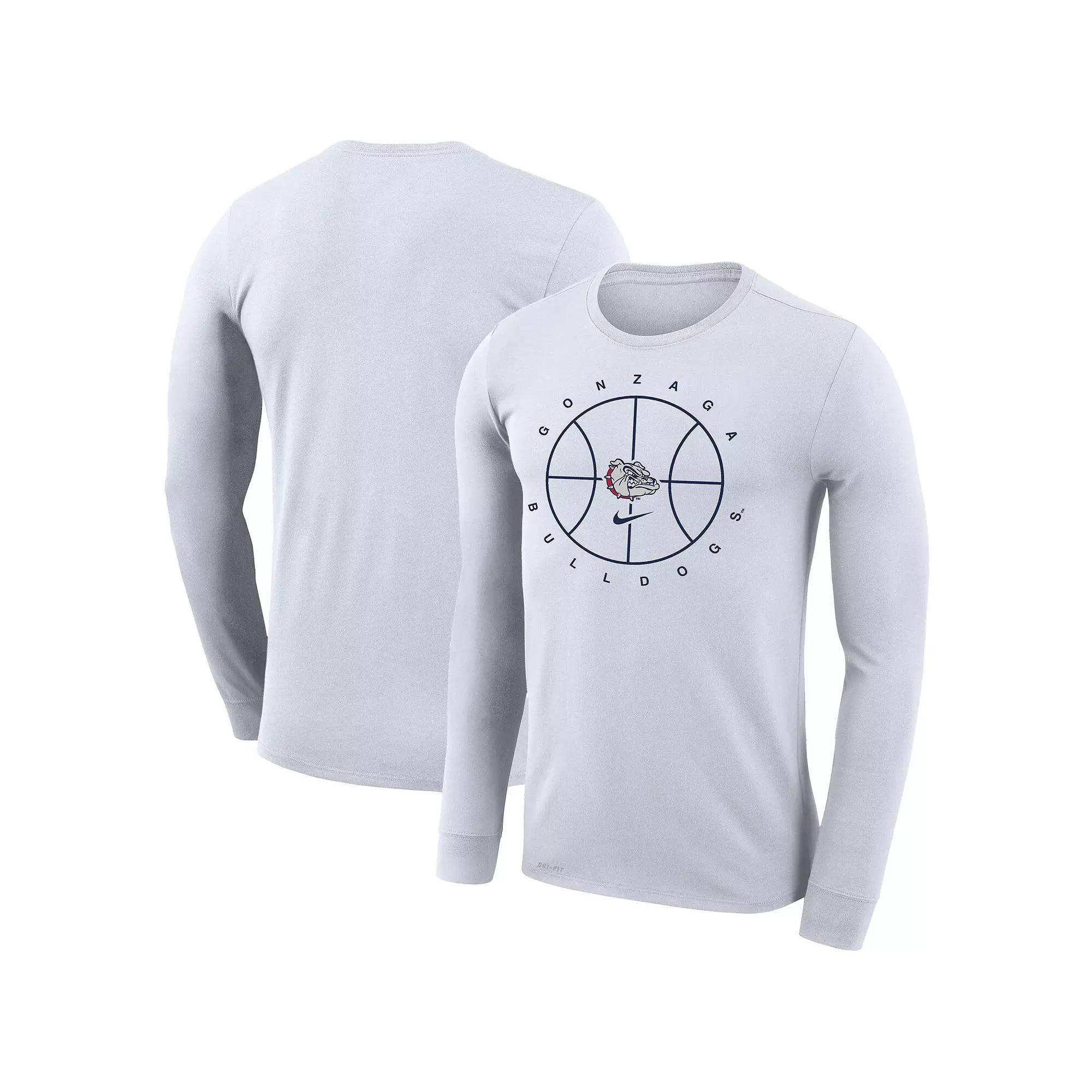 Men's Nike White Gonzaga Bulldogs Basketball Icon Legend Performance Long Sleeve T-Shirt, Size: 2XL, Zag White Product Image
