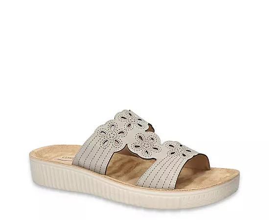 Easy Street Taj Women's Comfort Platform Slide Sandals, Size: 10 Wide, White Product Image