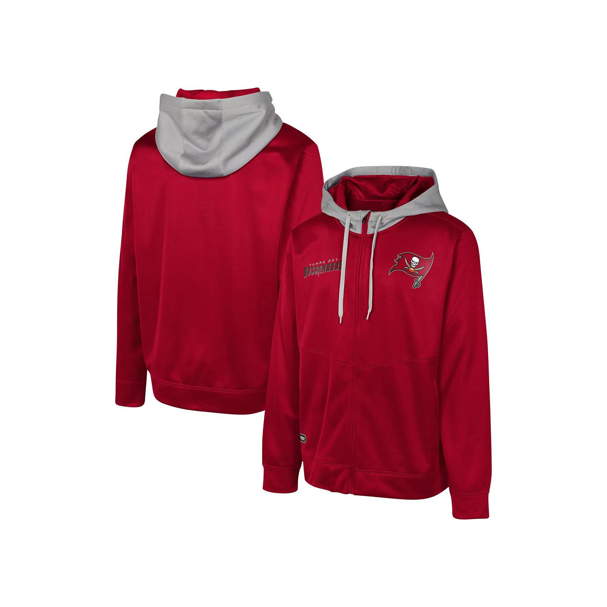 Men's Red Tampa Bay Buccaneers Replay Fashion Graphic Full-Zip Hoodie Jacket, Size: 2XL Product Image