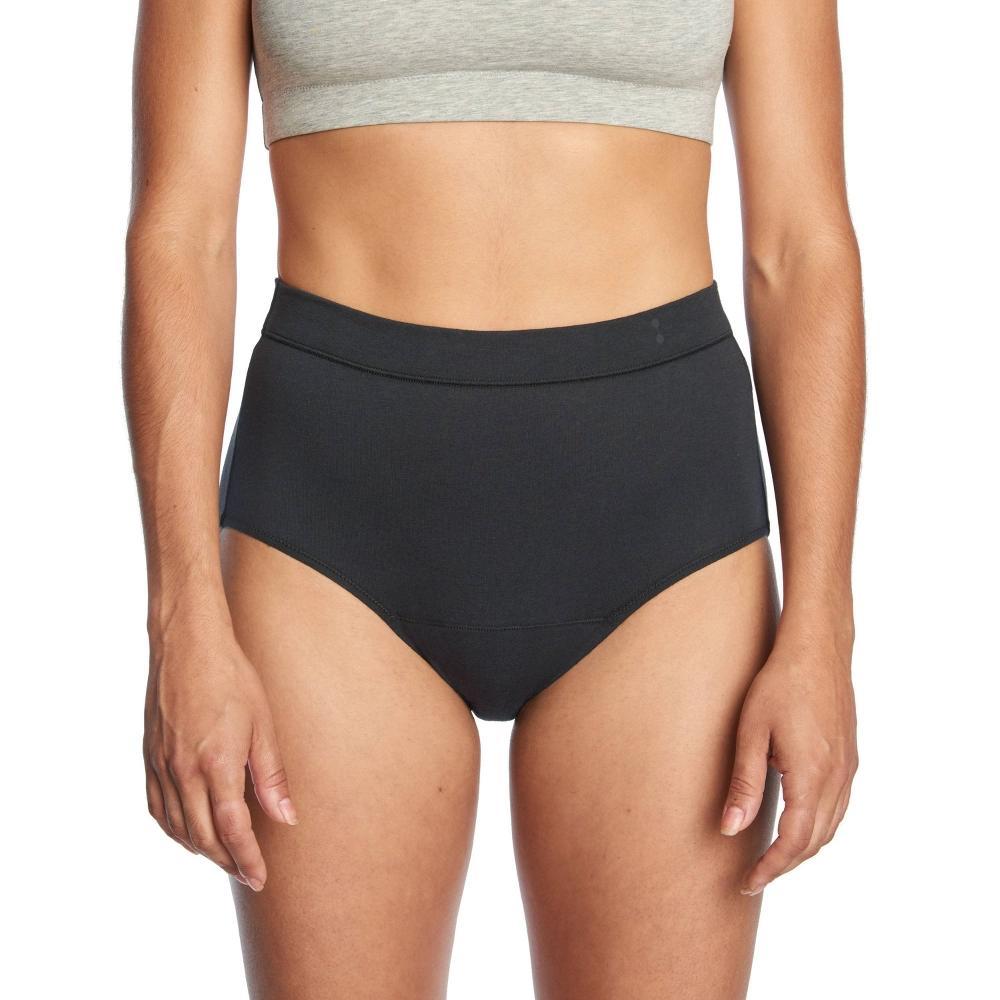 Thinx for All Women's Everyday Comfort Hi-Waist Leakproof Period Briefs - Black M: Cotton Gusset, High Rise Product Image