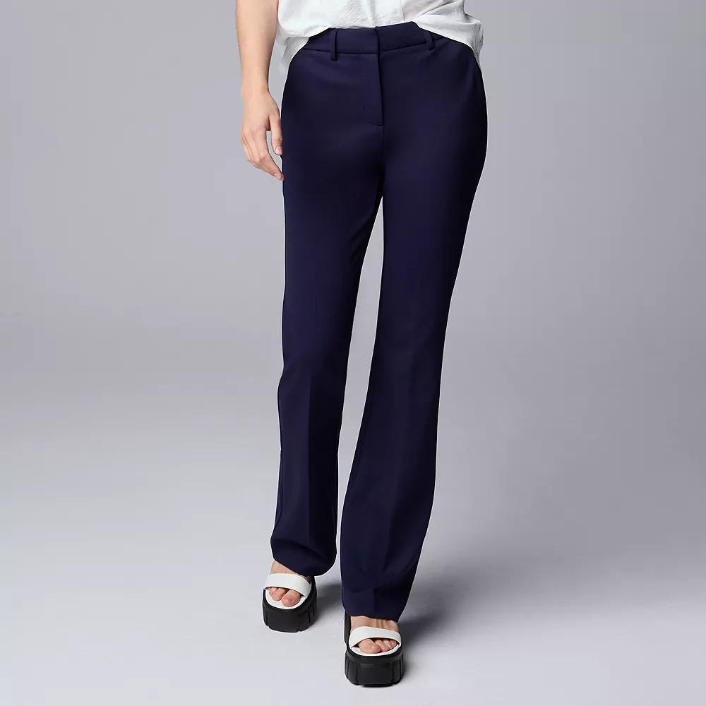 Women's Simply Vera Vera Wang High-Rise Flare Pants, Size: 2, Maritime Blue Product Image