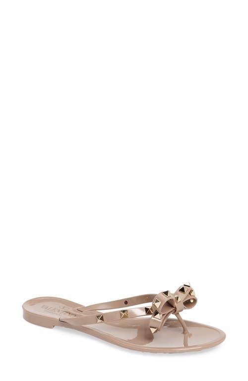 Rockstud PVC Flat Thong Sandals Product Image