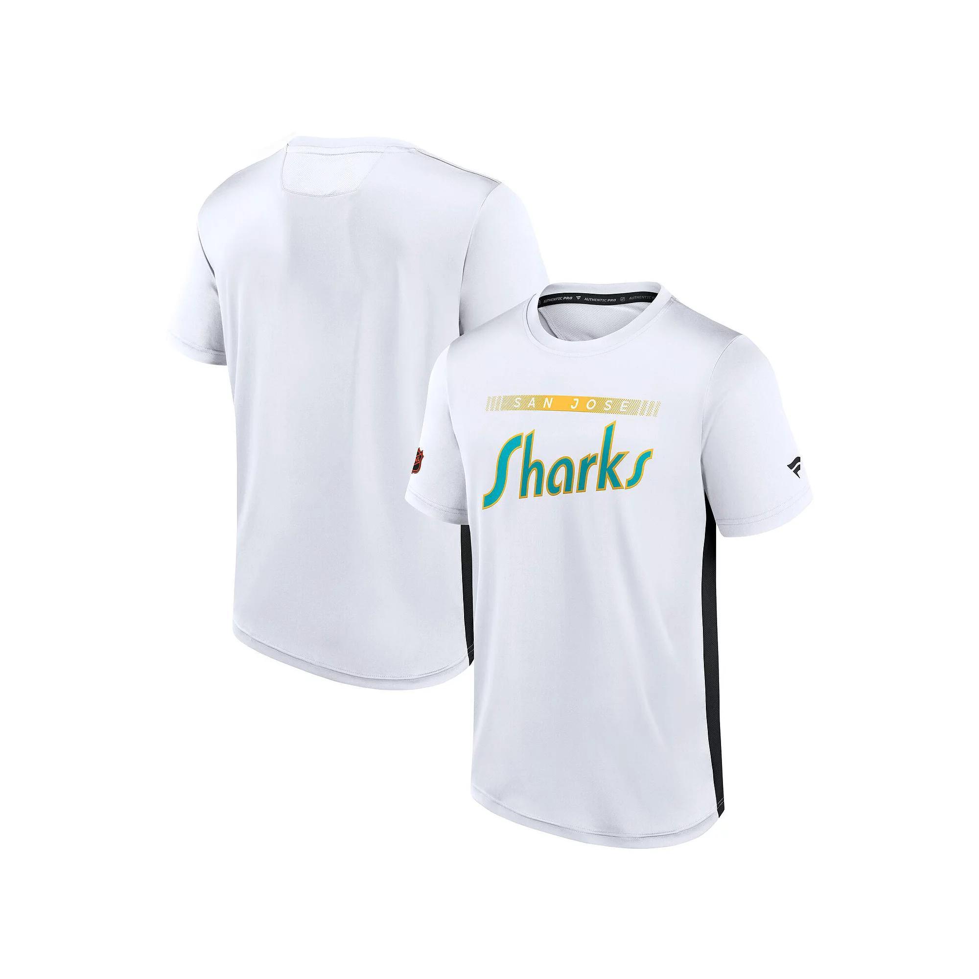 Men's Fanatics White San Jose Sharks  Special Edition 2.0 Authentic Pro Tech T-Shirt, Size: Medium, Sks White Product Image