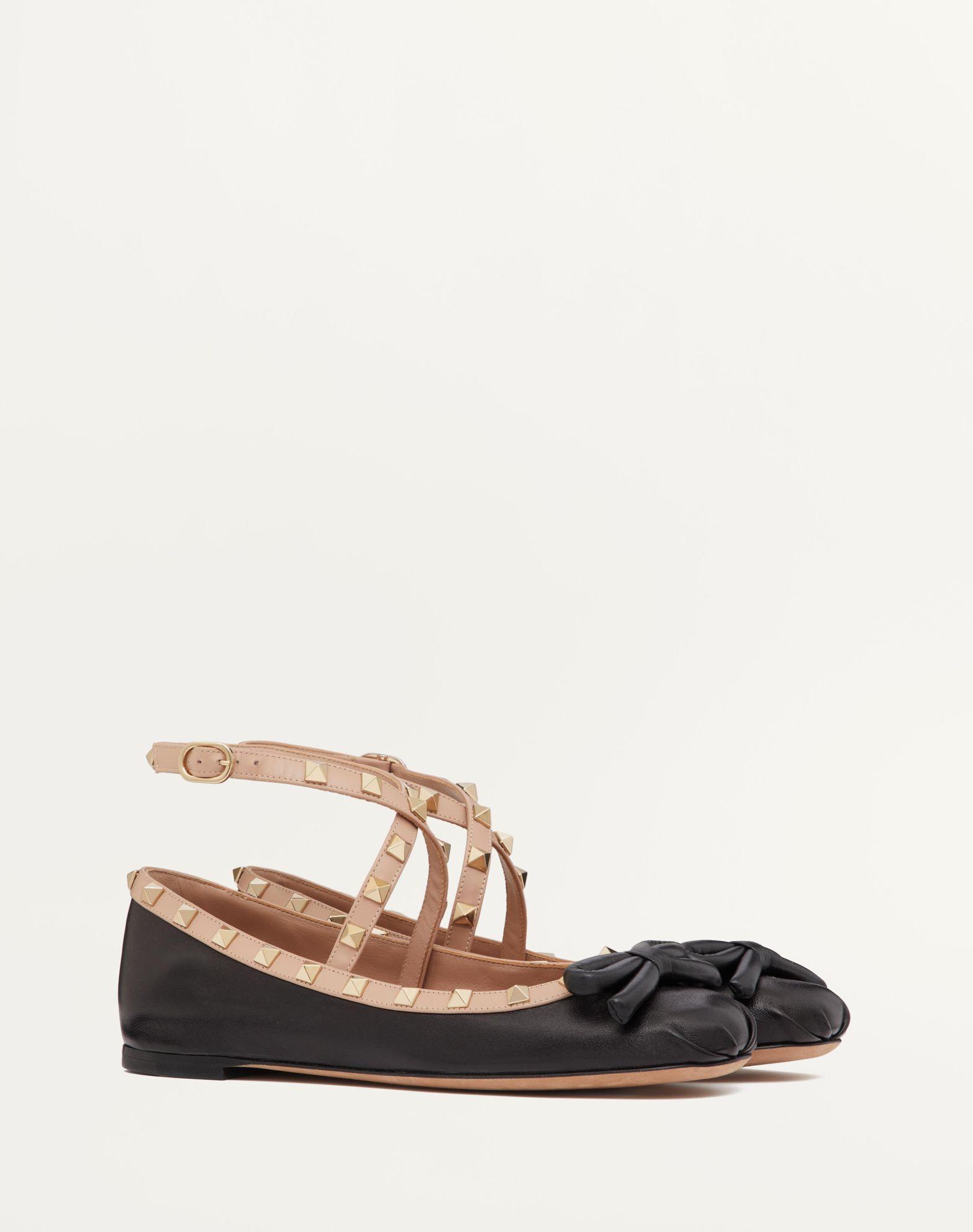 Rockstud Ballerina In Nappa Leather Product Image