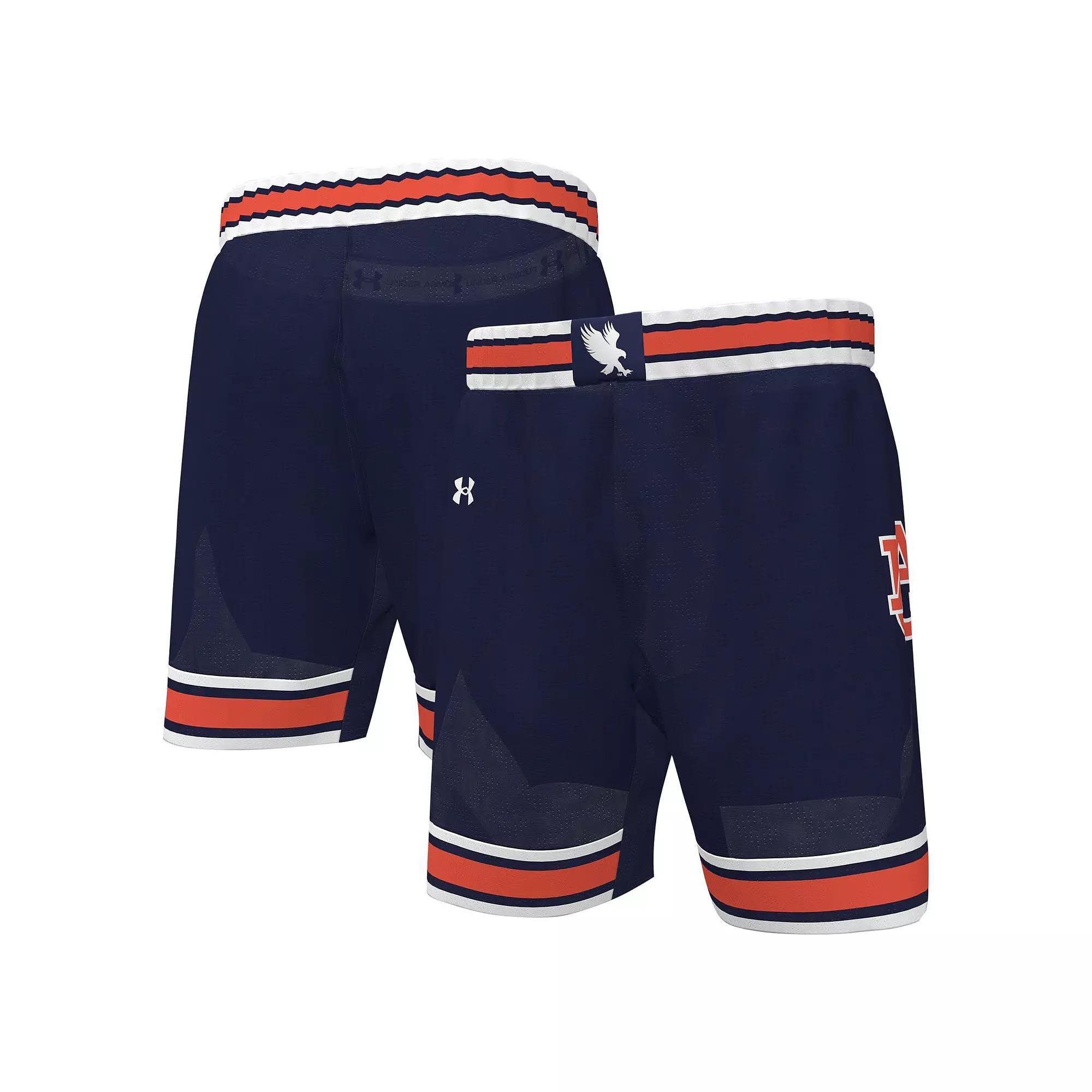 Men's Under Armour Navy Auburn Tigers Replica Basketball Shorts, Size: Medium, Blue Product Image