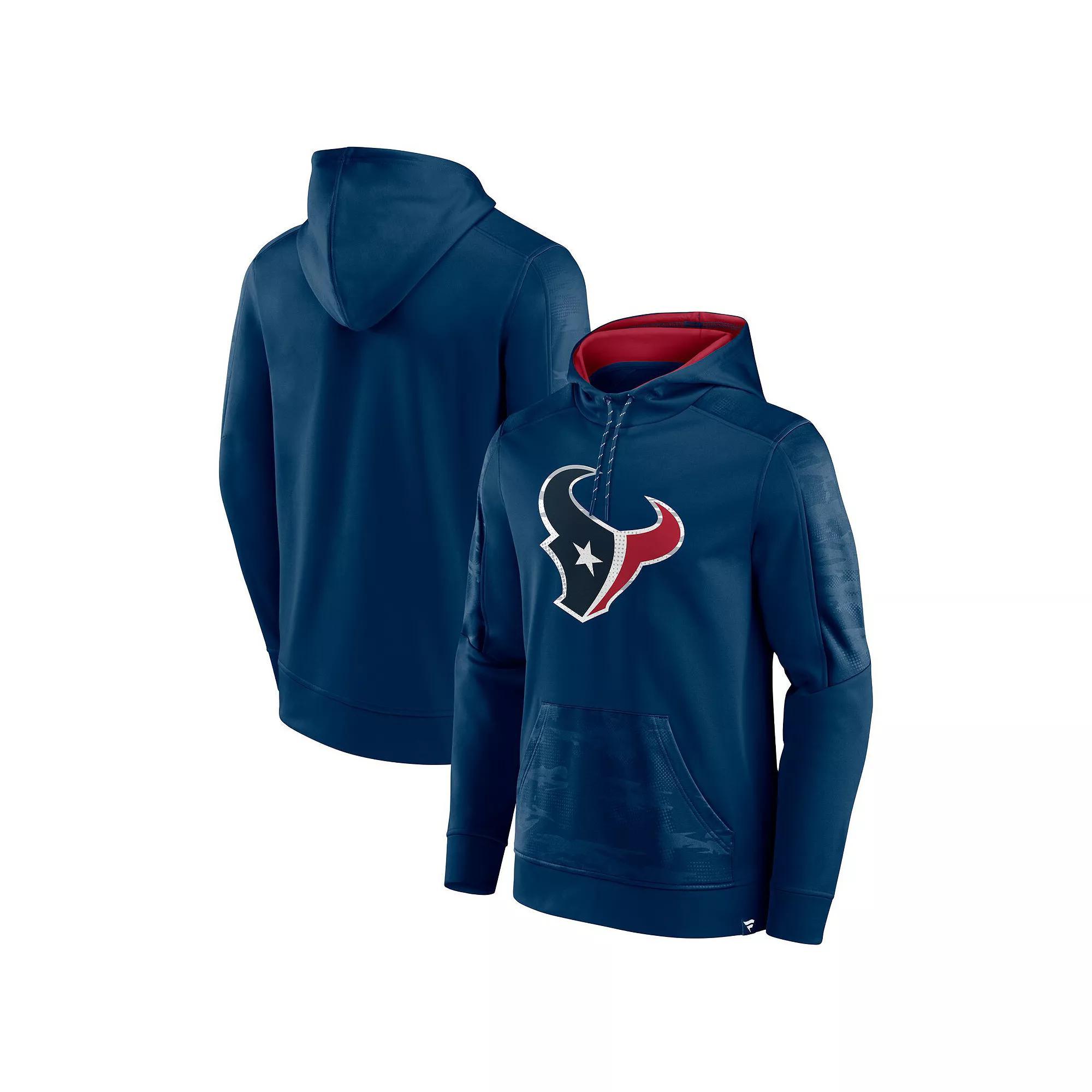 Men's Fanatics Branded Navy Houston Texans On The Ball Pullover Hoodie, Size: 3XL, Blue Product Image