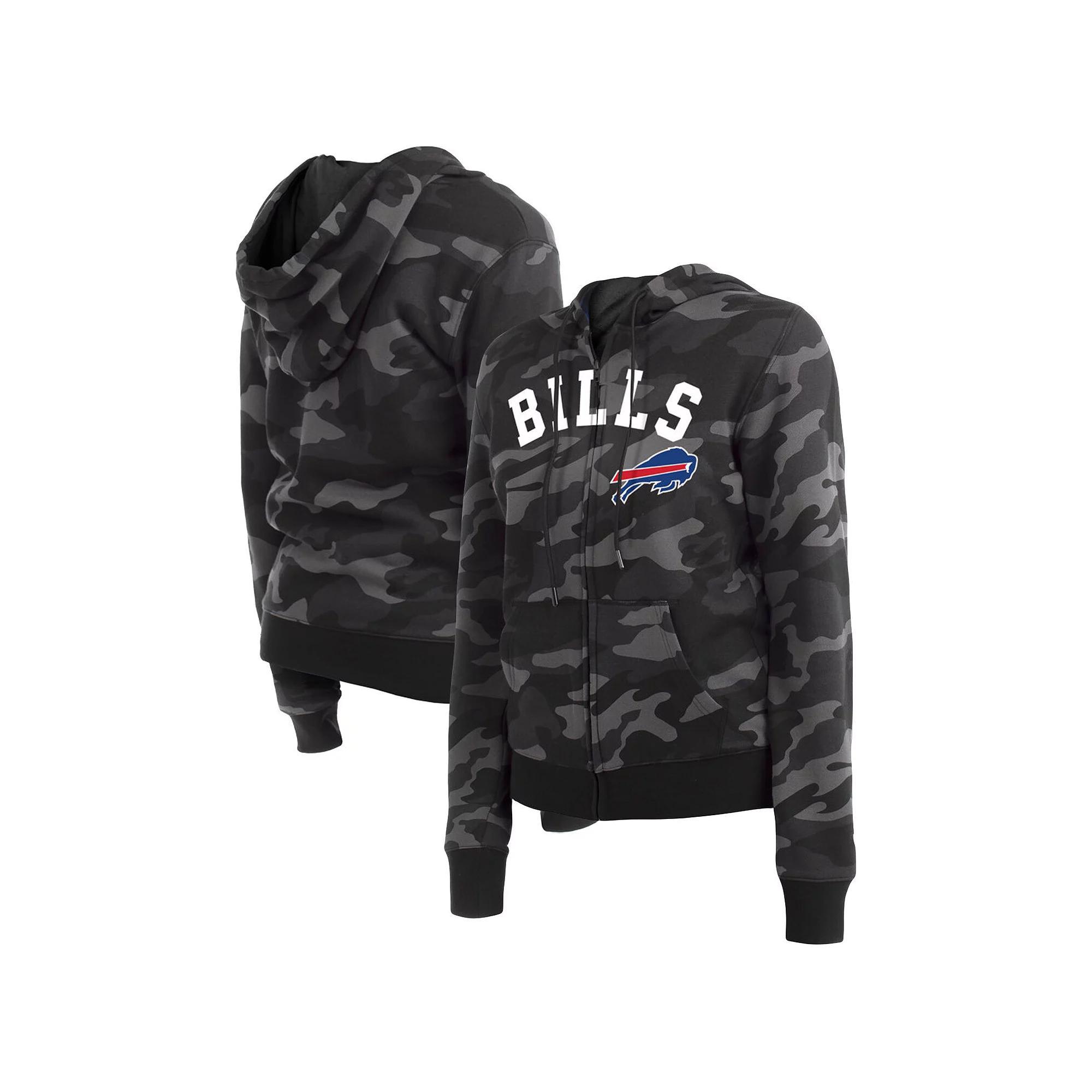 Women's New Era  Black Buffalo Bills Camo Full-Zip Hoodie, Size: XS Product Image