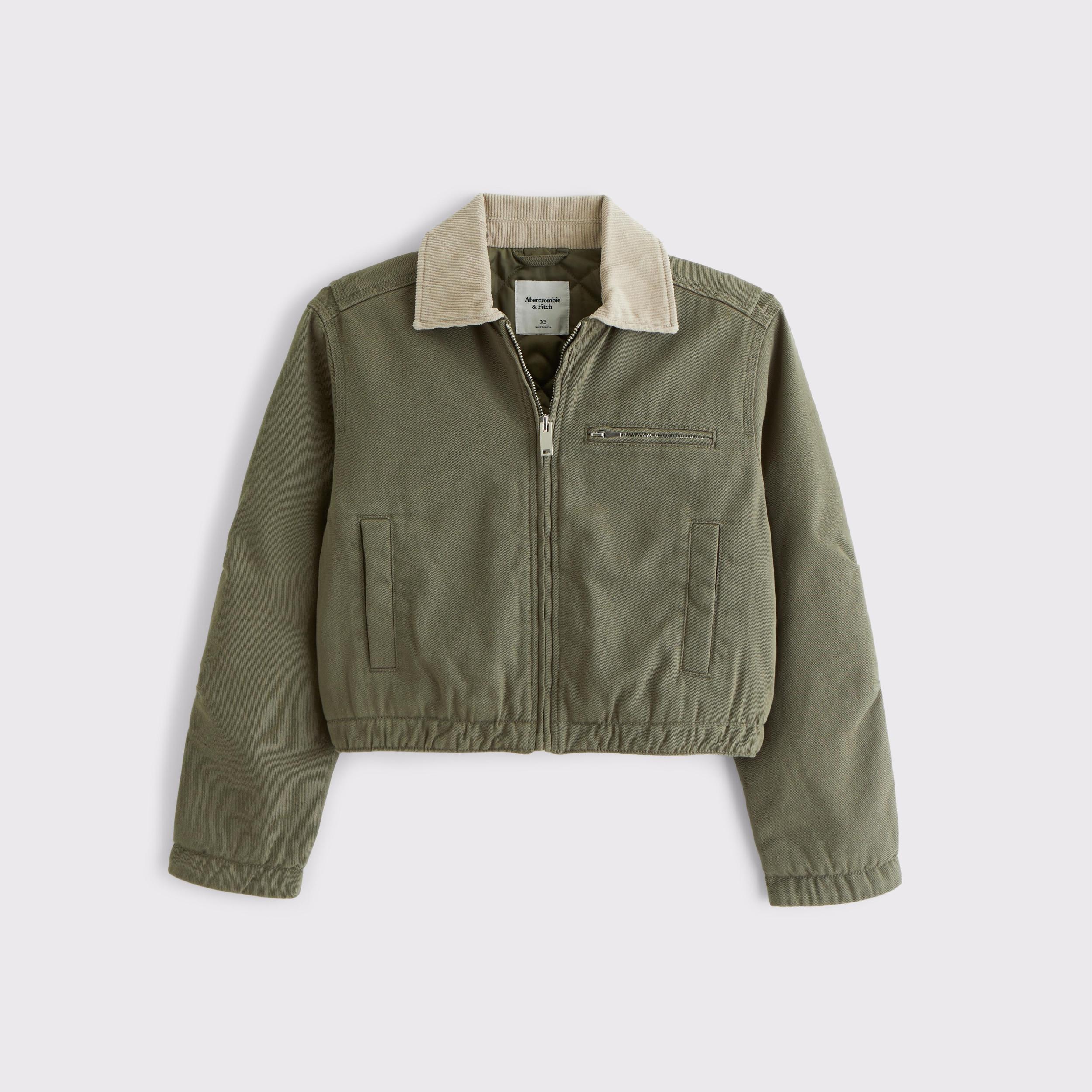 Cropped Twill Workwear Jacket Product Image