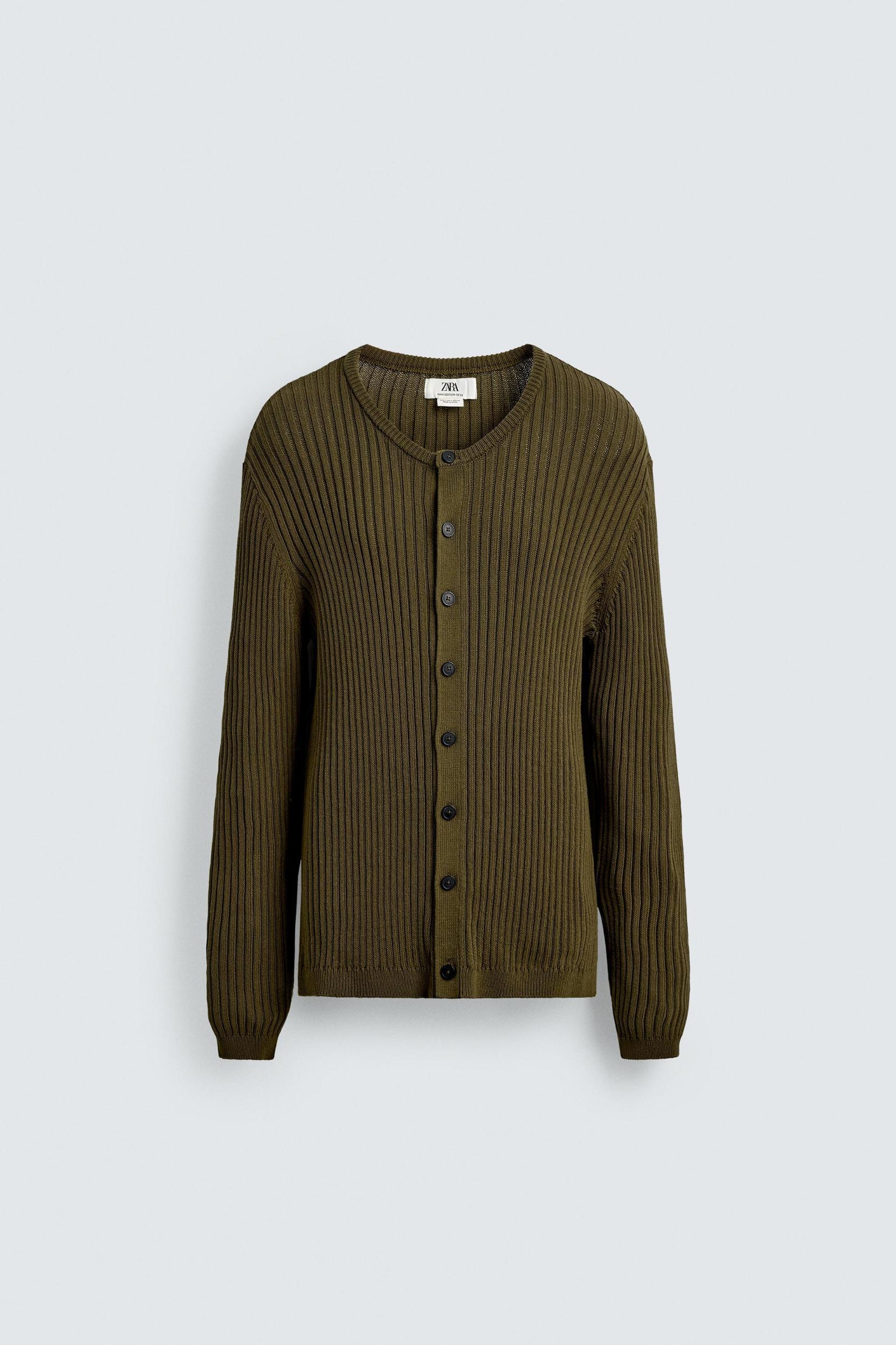 RIB KNIT CARDIGAN Product Image