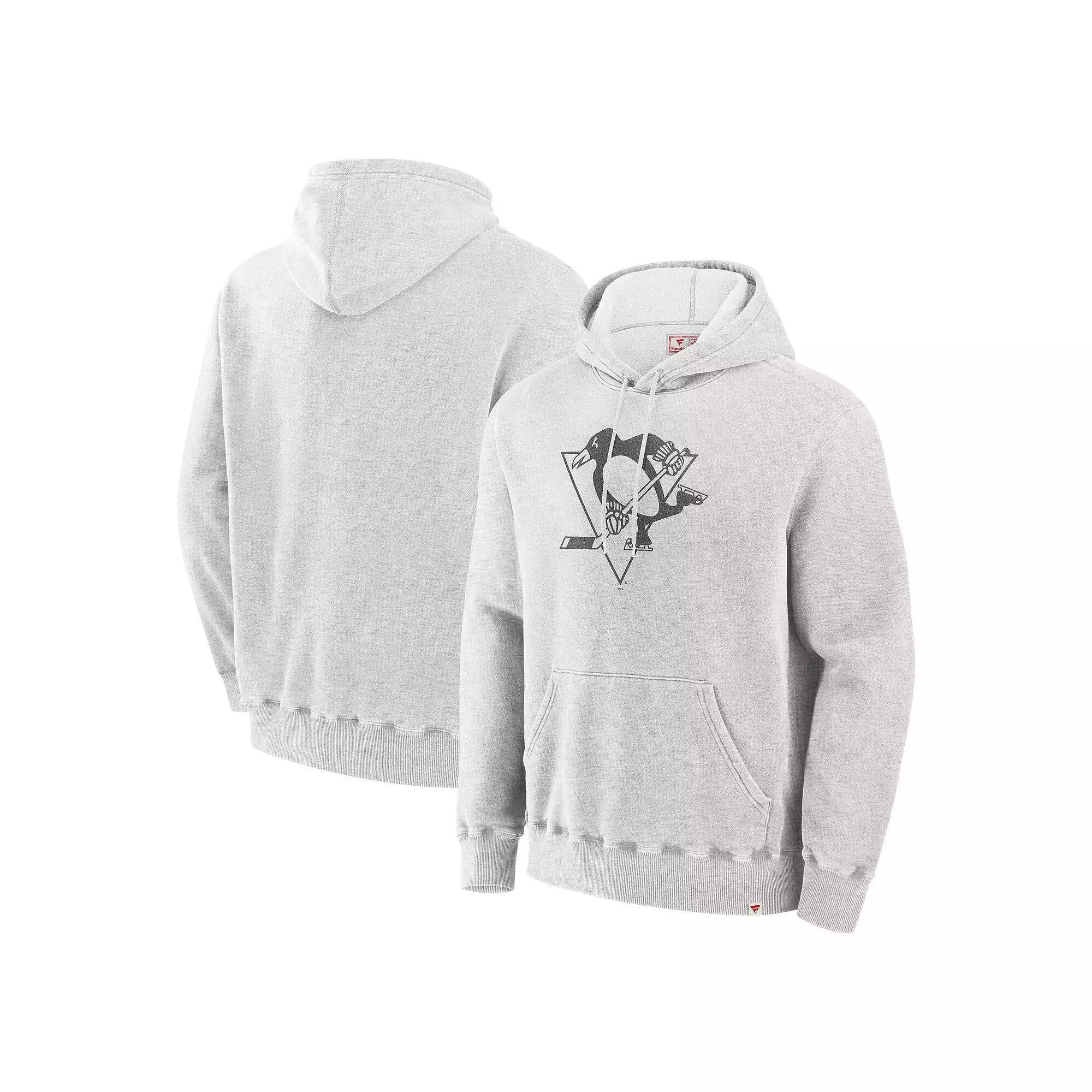 Men's Fanatics Cream Pittsburgh Penguins Pullover Hoodie, Size: Medium, Beige Product Image