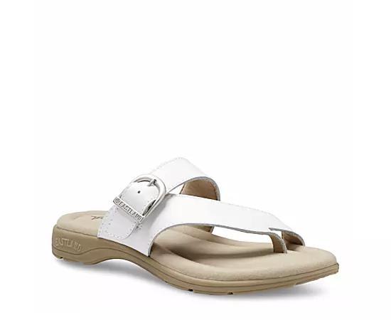 Eastland Tahiti II Women's Leather Thong Sandals, Size: 7, White Product Image