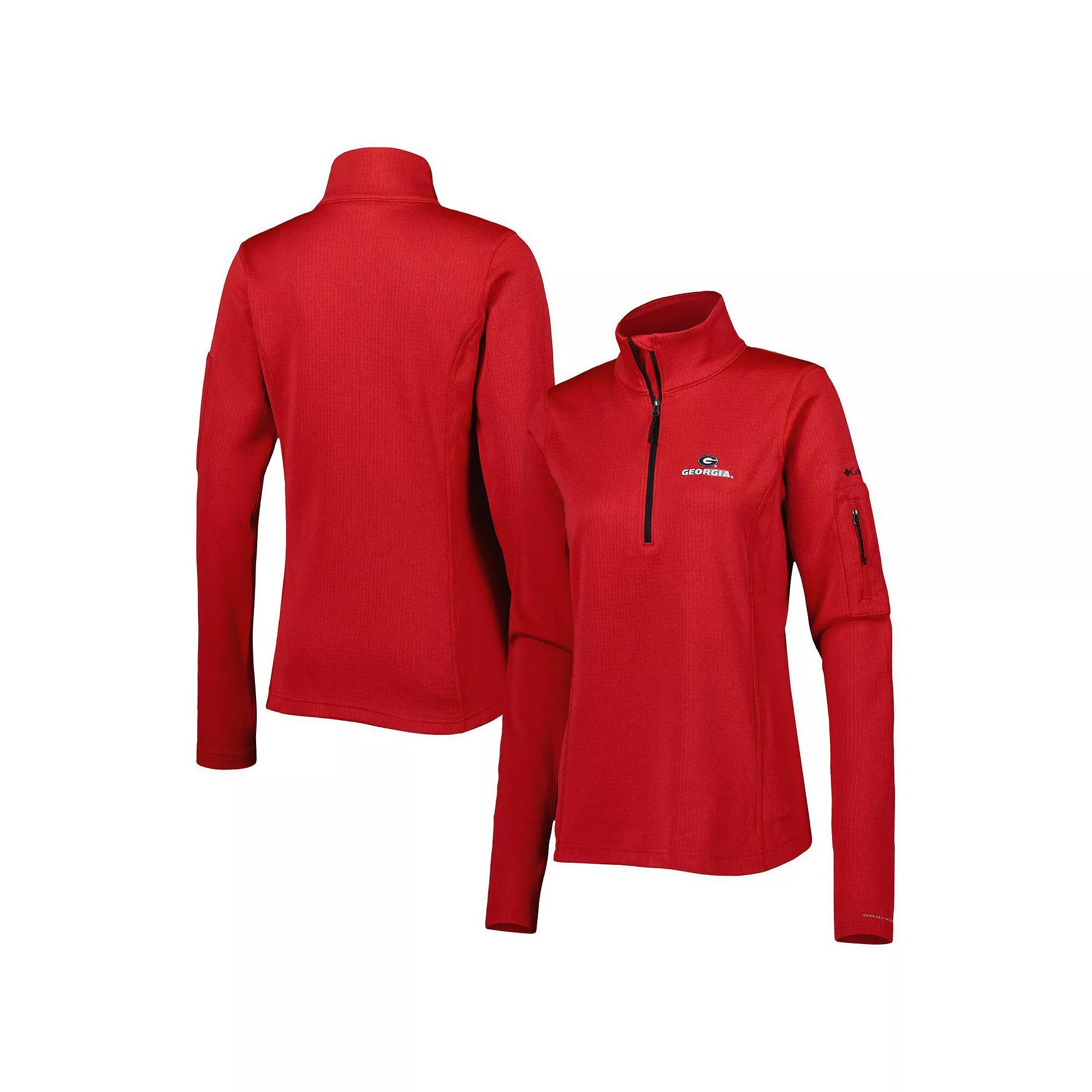 Women's Columbia Red Georgia Bulldogs Park View Omni-Wick Half-Zip Top, Size: Medium Product Image