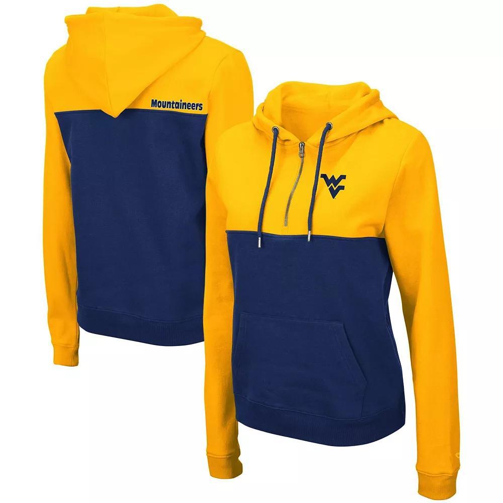 Women's Colosseum Gold/Charcoal Iowa Hawkeyes Aidan Lightweight Half-Zip Hoodie, Size: Small Product Image