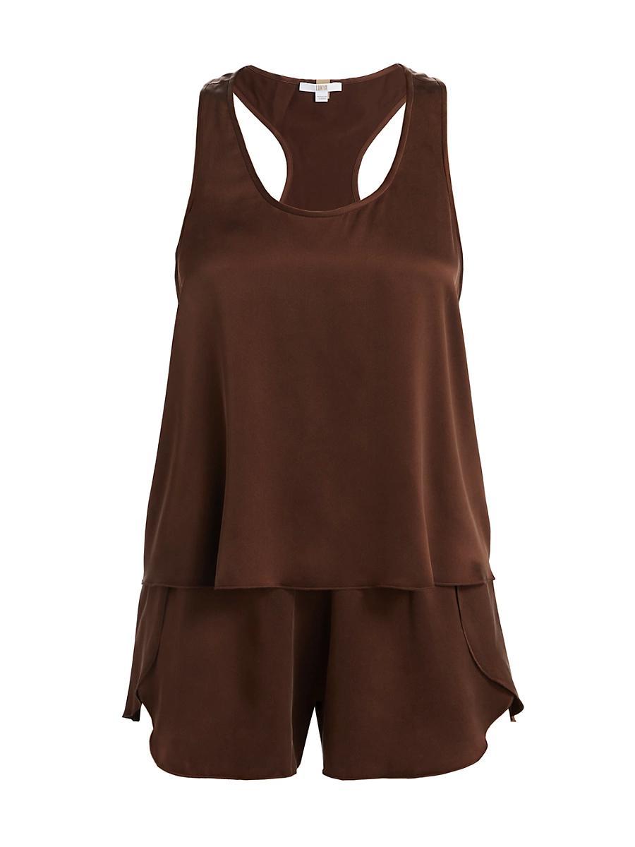Womens Washable Silk Tulip-Back Pajama Set Product Image