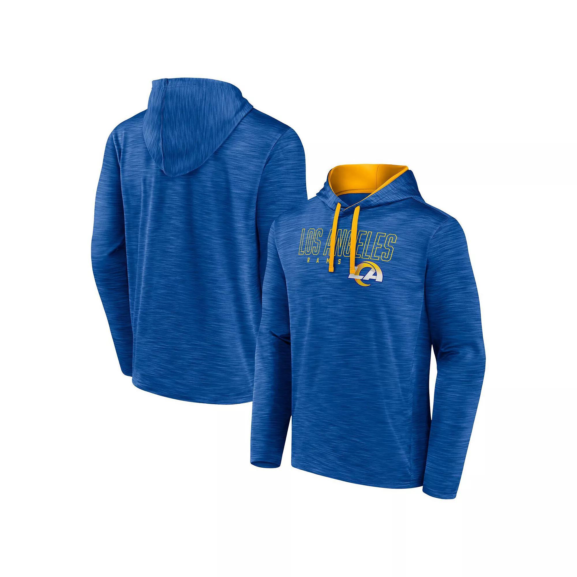 Men's Fanatics Branded Heather Powder Blue Los Angeles Chargers Hook and Ladder Pullover Hoodie, Size: 4XL, Team Product Image